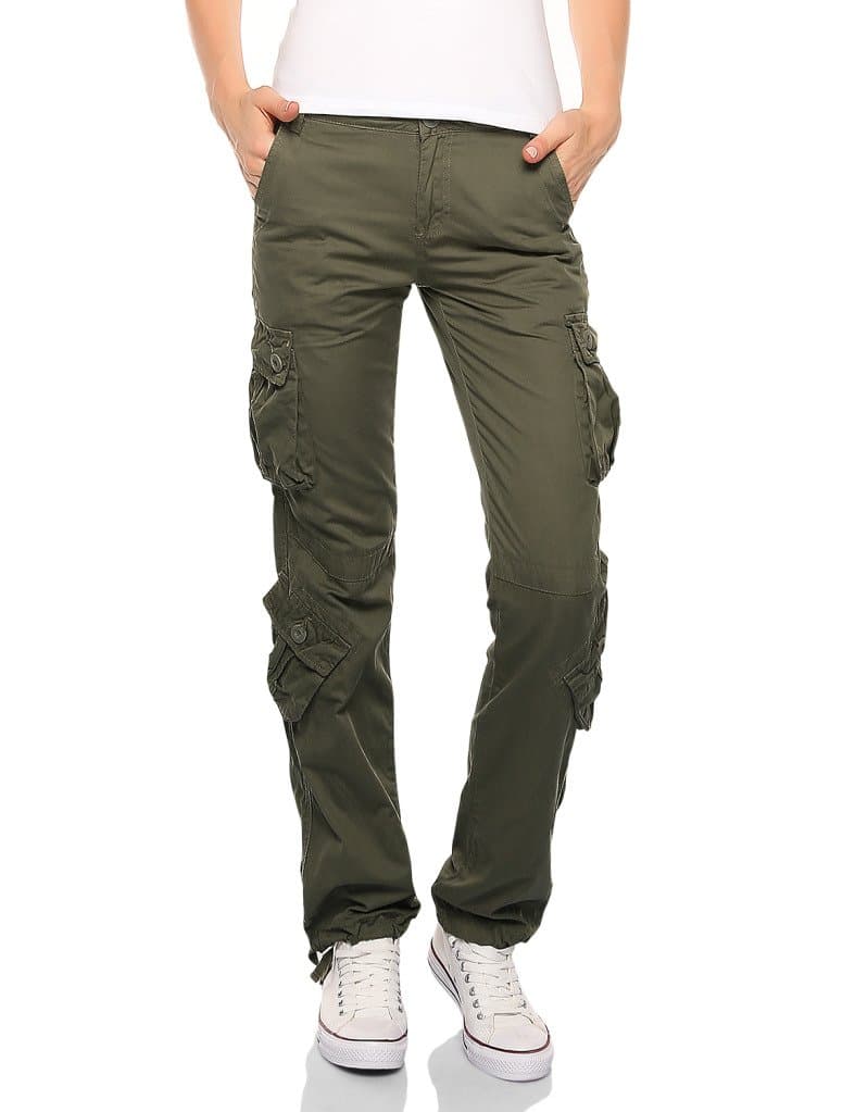 Match Women's Classic Straight Leg Multi Pocket Cargo Pants