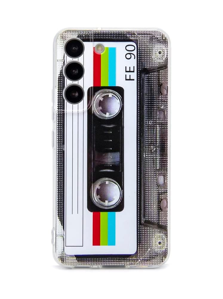 Case for Galaxy S22 Shockproof Scratchproof with TPU Soft Bumper Retro Cassette Tape Case Compatible with Samsung Galaxy S22