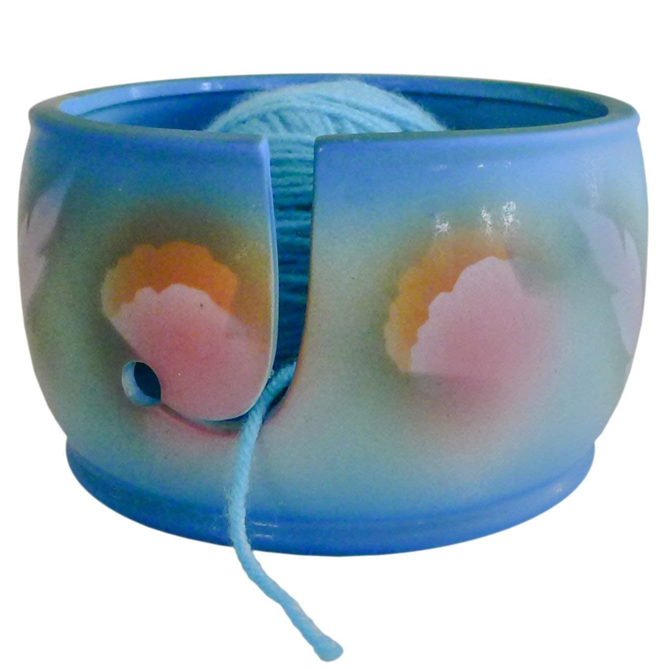 Handmade Blossom Yarn Storage Bowl for Knitters