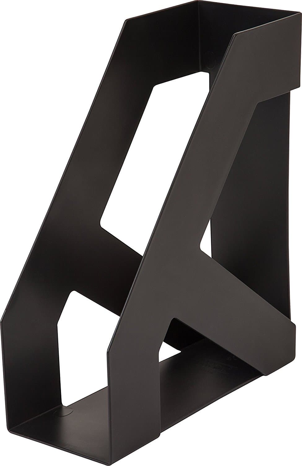 IRIS USA 8 Pack Large Vertical Magazine Organizer Holder, Black