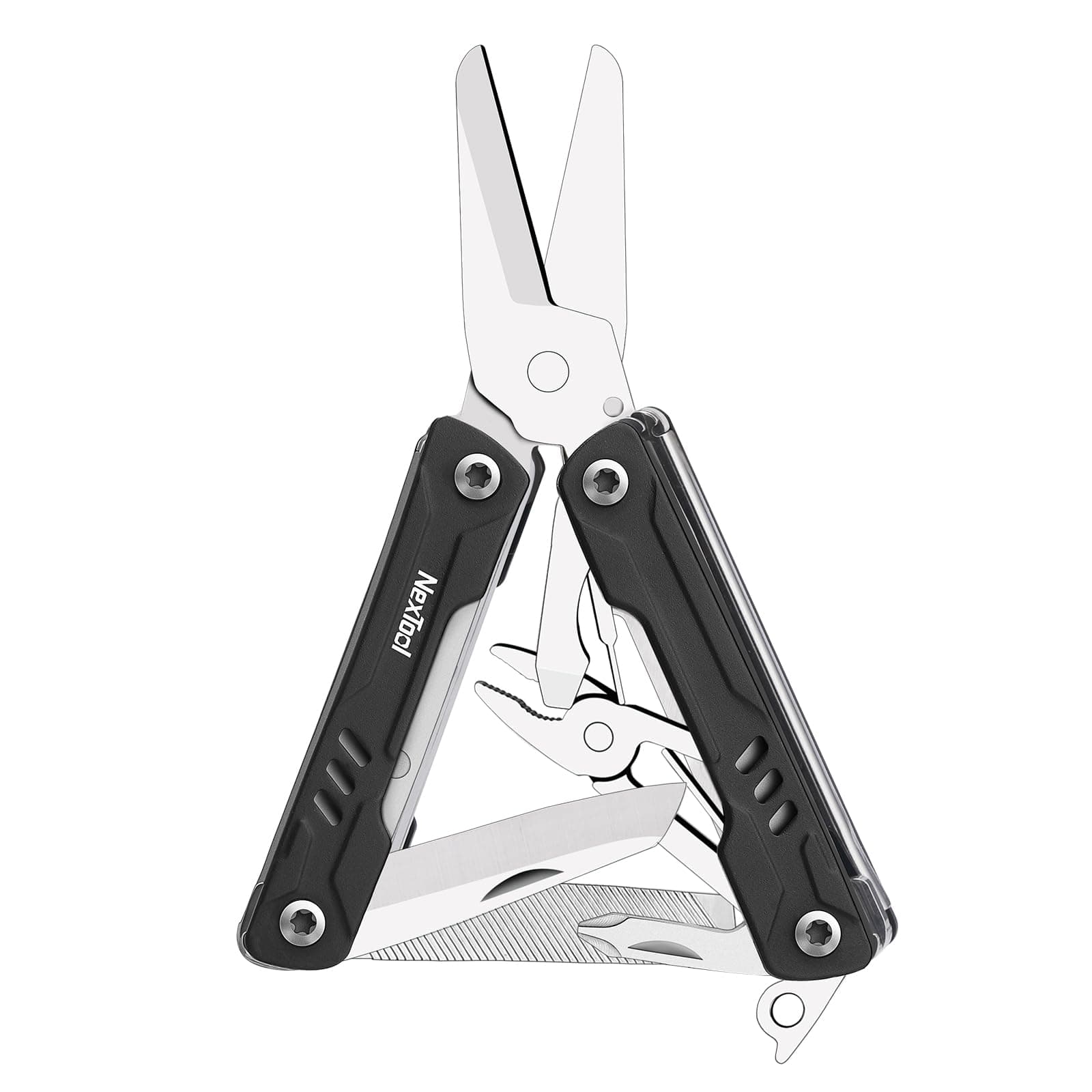 NexTool Keychain Multitool, Mini Sailor Scissors, 10 in 1 Mini Multitool with EDC Pocket Knife, Mini Pliers, Bottle Opener and Screwdriver for Fishing, Camping, Gifts for Men on Christmas, Birthday