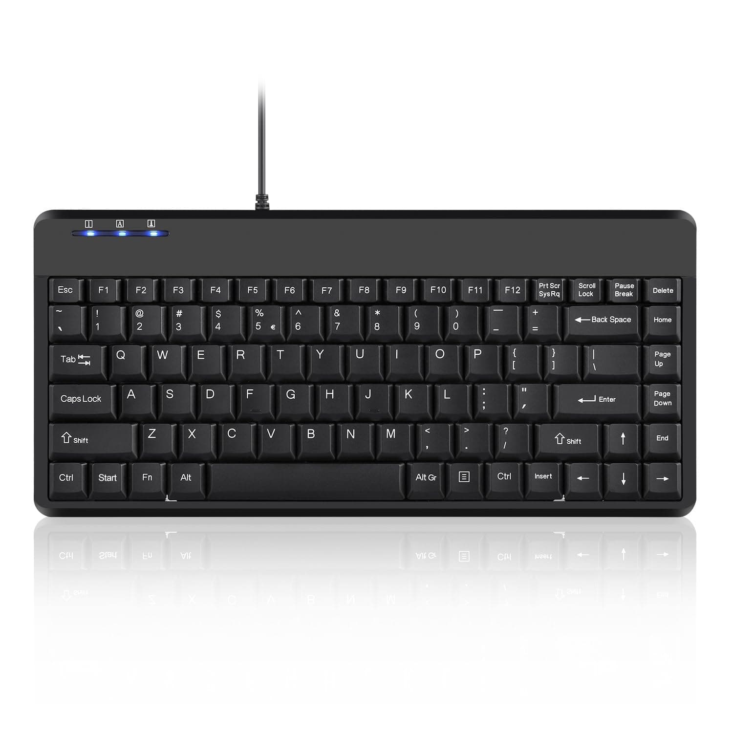 PERIBOARD-409U Wired USB Mini Keyboard, Black, US English Layout