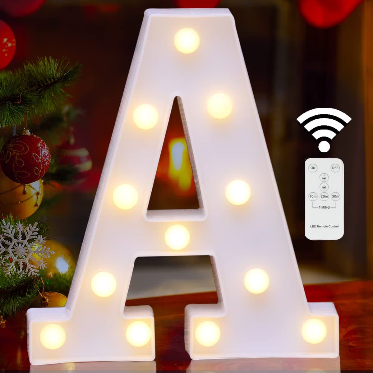 Light Up Letters Remote Timer, LED Marquee Lights Alphabet Signs Battery Powered Night Light Wedding Party Girls Gifts Home Christmas Decoration