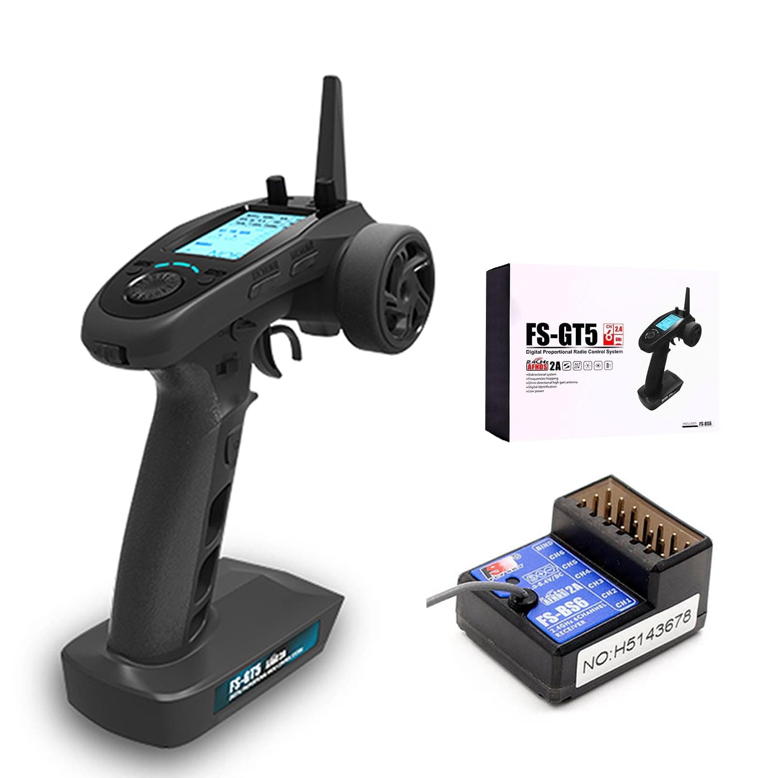 Flysky FS-GT5 RC Transmitter with FS-FS-BS6 Receiver
