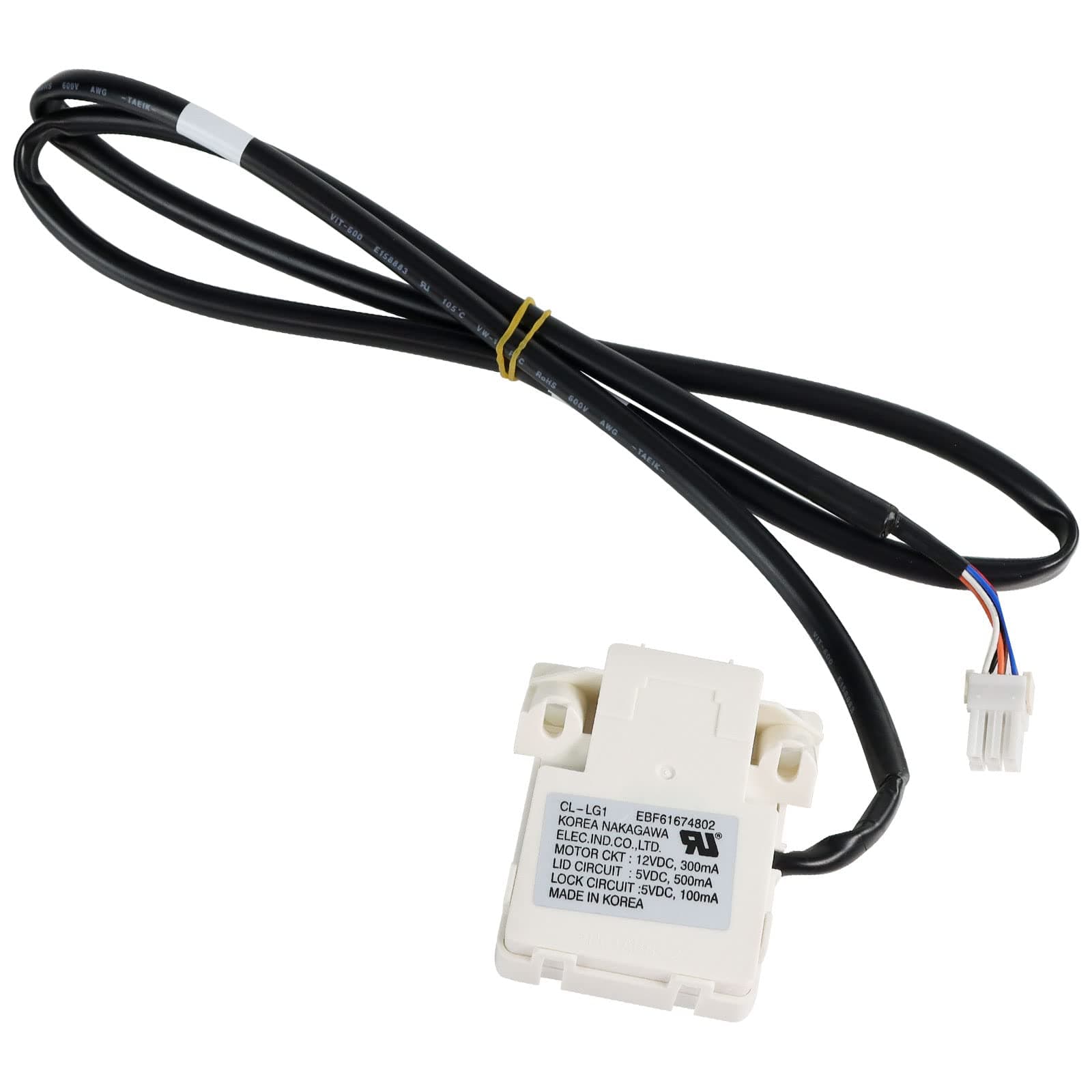 Techecook EBF61674802 EBF60665201 Washer Lid Lock Switch OEM Replacement Part - Compatible with L-G and Kenmore Washing Machine - Replace PS8751171, AP5785599, 2703681, EAP8751171