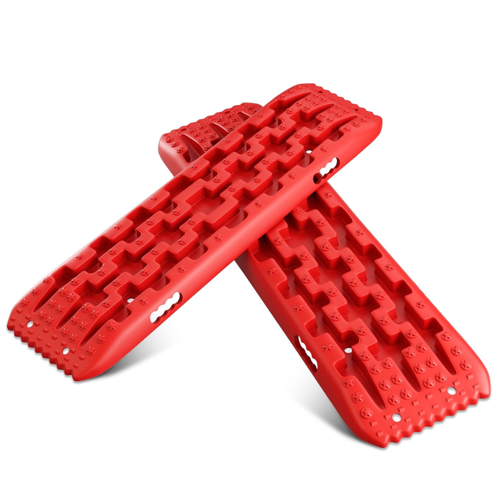 Traction Boards for Self-Recovery - 2-Pack Sand Rails Snow Tracks, Recovery Boards Provide Tire Grip Aid to Free Cars/Trucks Stuck in Snow, Ice, Mud, and Sand, Load Up to 10 Ton (41 Inches)