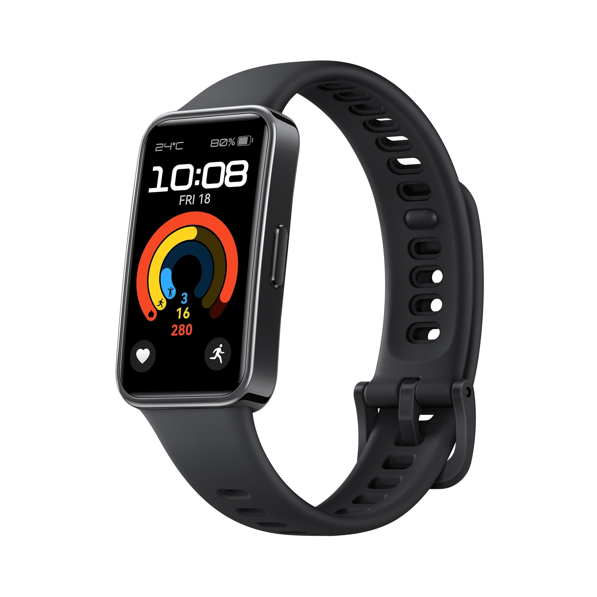 Band 9,Bluetooth, iOS & Android,Up to 14 Days Battery Life, Comfortable Wear, TruSleep 4.0, Scientific Sleep Tracking, 100 Training Modes,smartband,Starry Black Fluoroelastomer Strap
