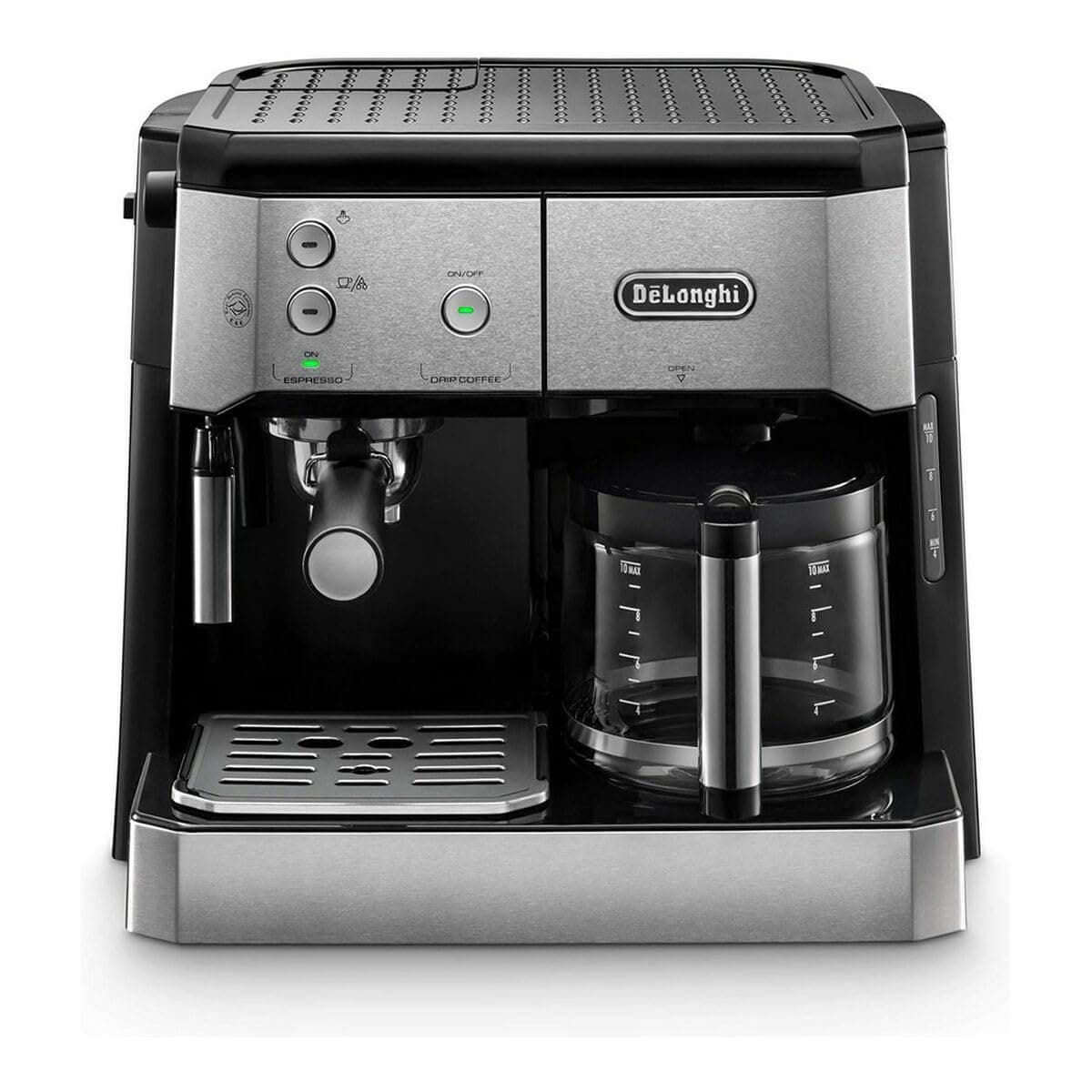 De'Longhi Dual Function Coffee Machine Espresso And Drip Coffee | Milk Frother | BCO421.S (Silver)