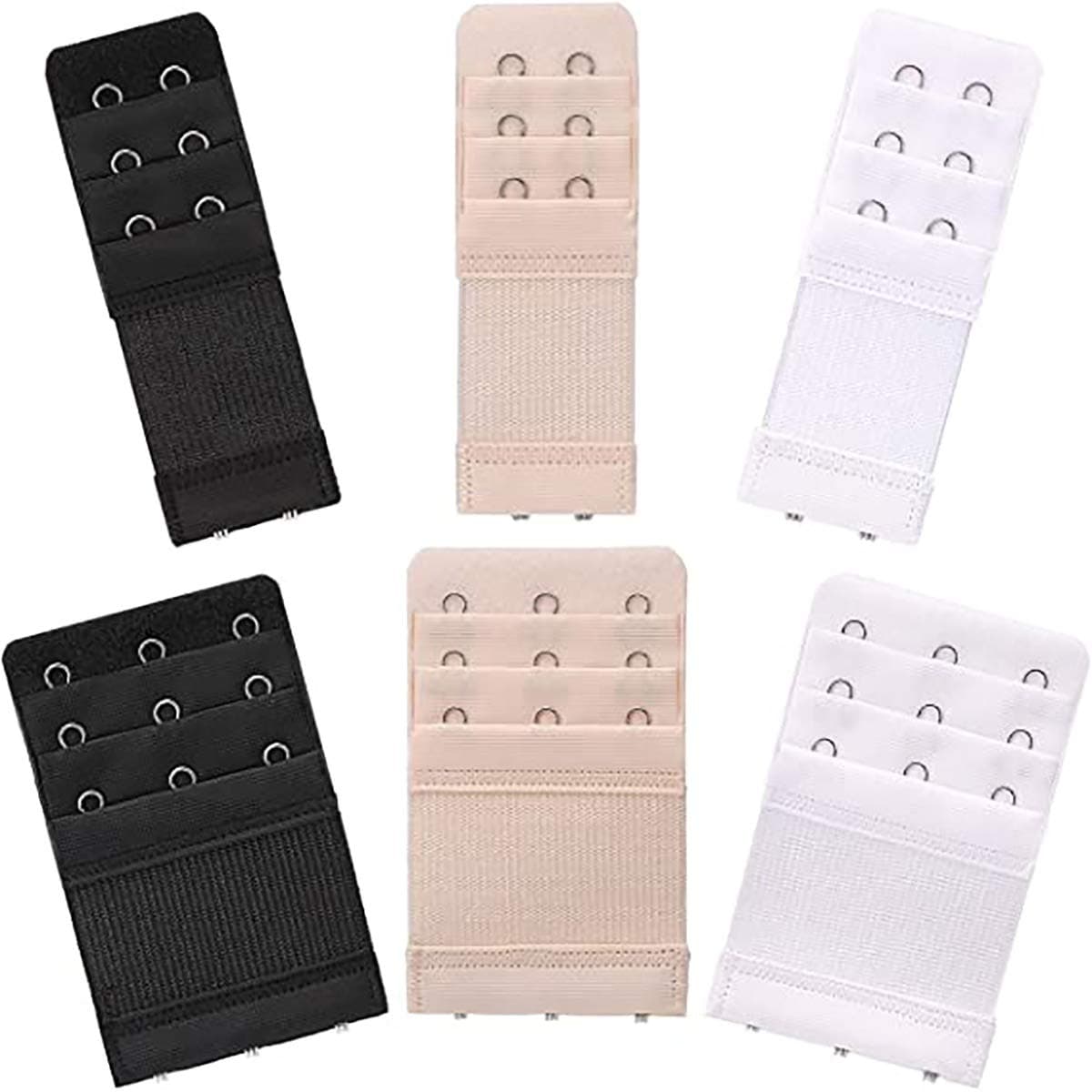 iminoo 6 Pcs Women's Bra extenders 2 Hooks/3 Hooks Bra Extension