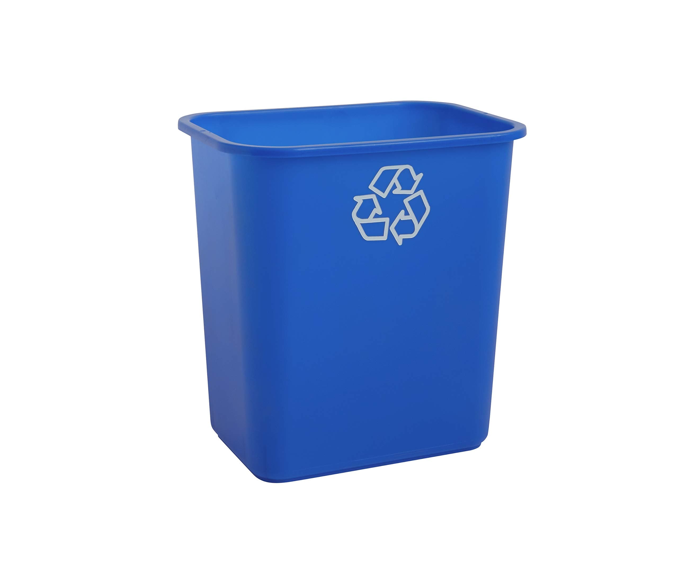 United Solutions 7 Gallon/28 Quart Efficient Recycle Wastebasket | Fits Under Desk | Small, Narrow Spaces in Commercial, Kitchen, Home Office, Dorm | Easy to Clean, 1 Pack, Blue, Model Number: WB0084