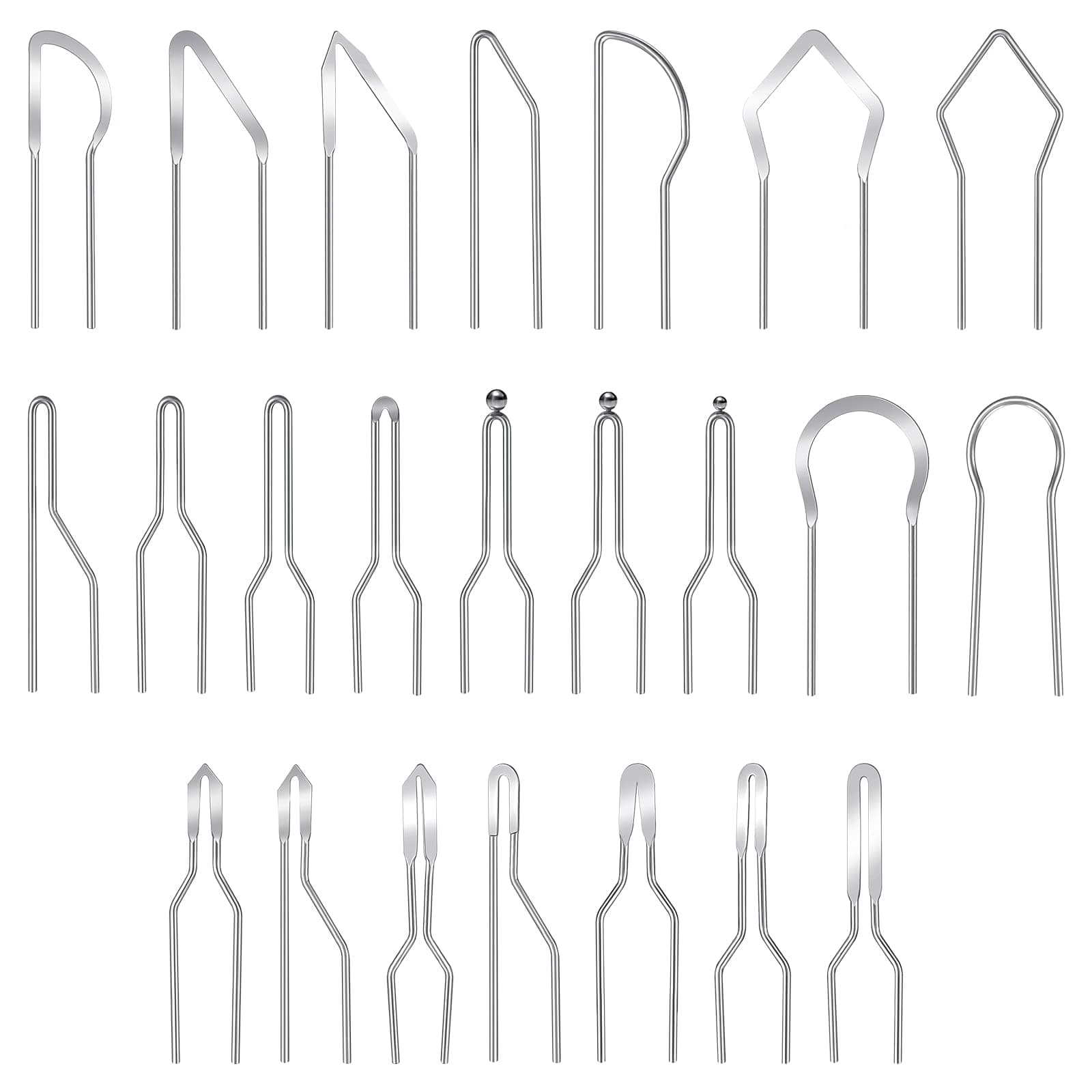 Outus 23 Pieces Wood Burning Tips Pyrography Tips Nibs Kit Wire Pen Nibs Replacement Tools for High Impedance Adjustable Pyrography Machine Accessory Tool Wood Leather Making