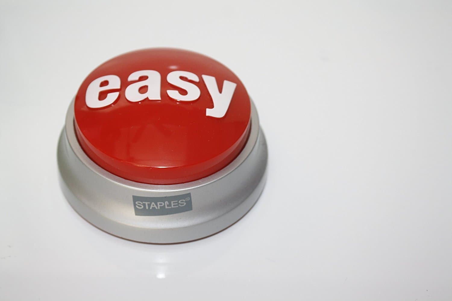 Staples Talking EASY BUTTON - Complete Red/Silver