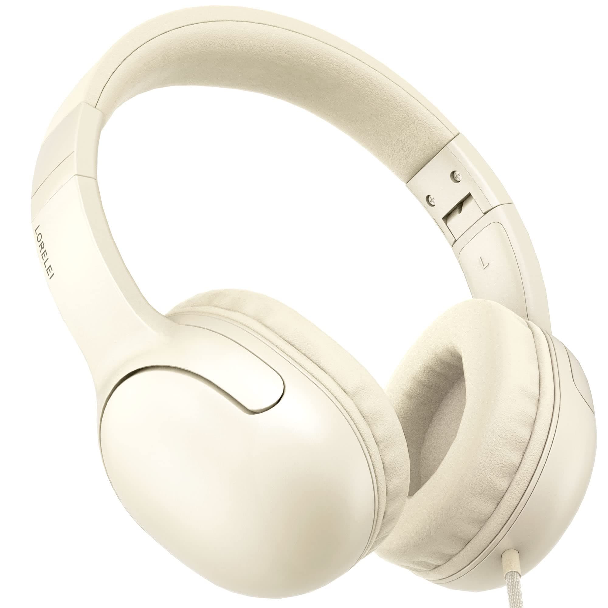 E5 Beige White headphones