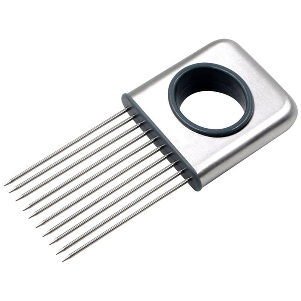 Stainless Steel Onion Holder Tomato Slicer Fork Slicing,Help Fixed Tools Meat Fruit Vegetable Potato Cooking Cutter Kitchen Accessories Gadgets
