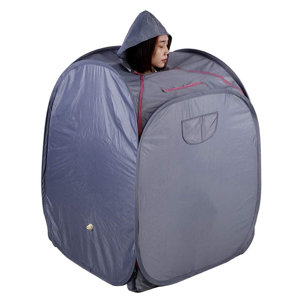 Caredy Sauna Machine, 2L Portable Folding Personal Steam Sauna Spa for Full Body Slimming Loss Weight Remote Control Steam Pot Home Indoor Body Slimming Therapy(UK Plug)