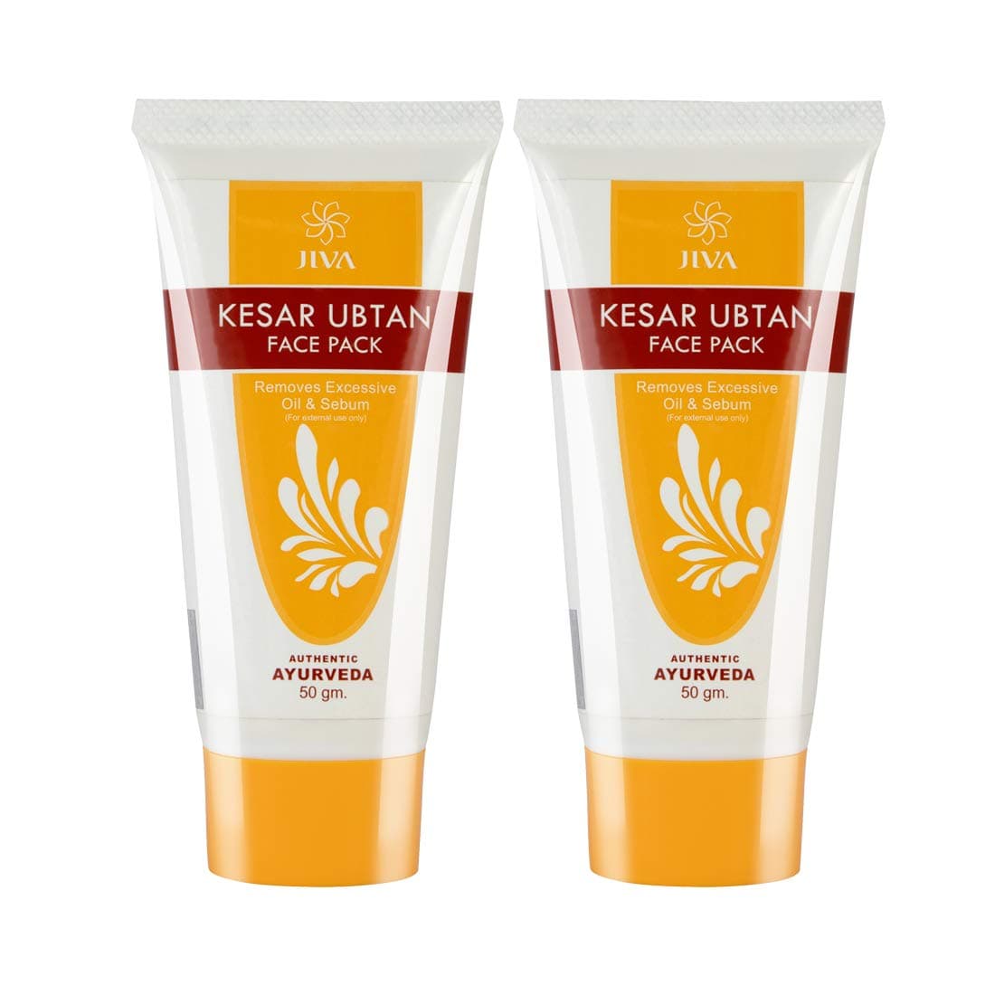 Jiva Kesar Ubtan Face Pack | For All Skin Type | For Deep Cleansing & Brightning of Skin | Remove Excessive Oil | Provides Natural Radiance To Skin For Men & Women - 50gm (Pack of 2)