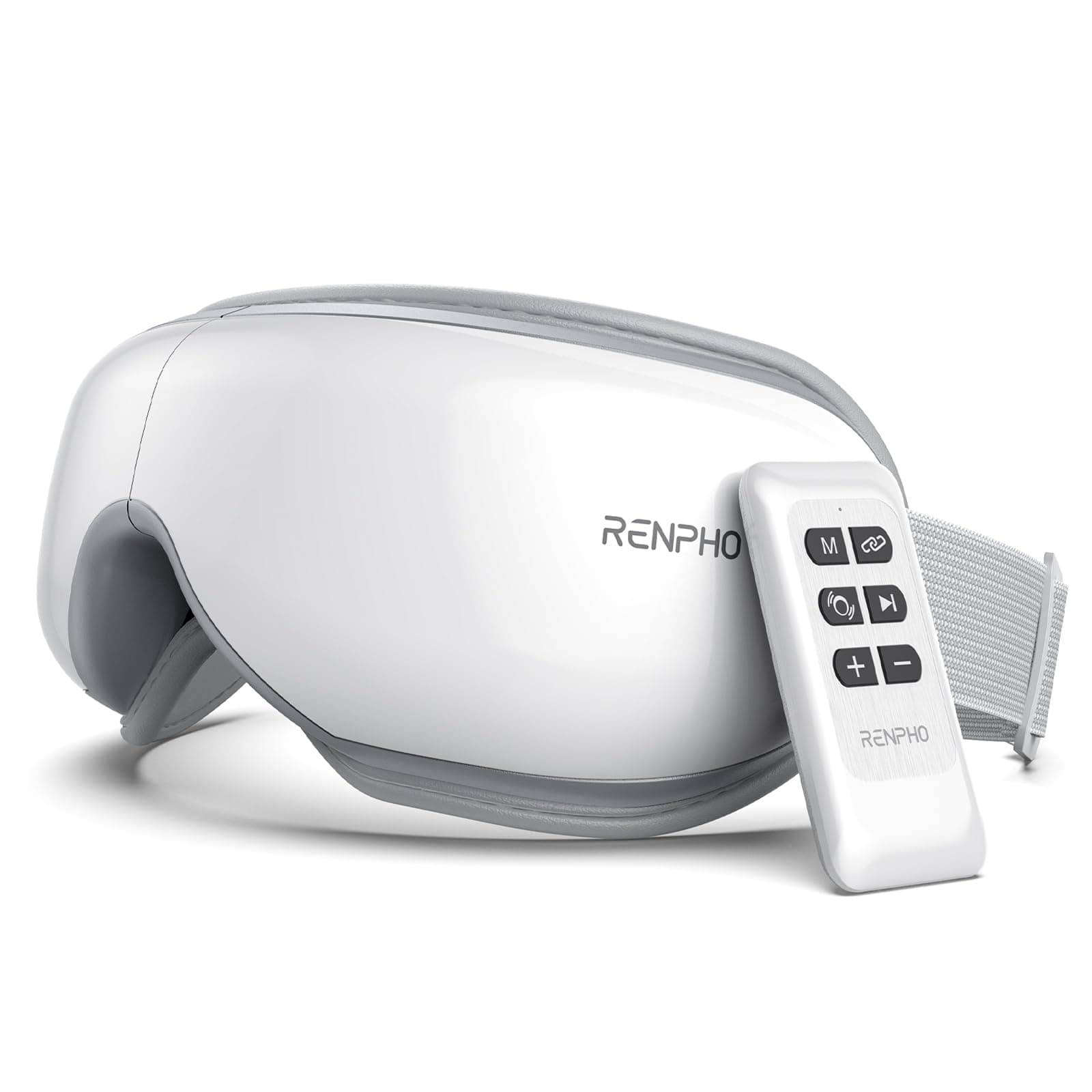 RENPHO Eye Warmer with Remote Control, Air Eye Warmer, 4D Relax, Latest Graphene Heating Technology, Eye Treatment, Hot Eye Mask, USB Charging, Voice Guide, Eye Care, Gift