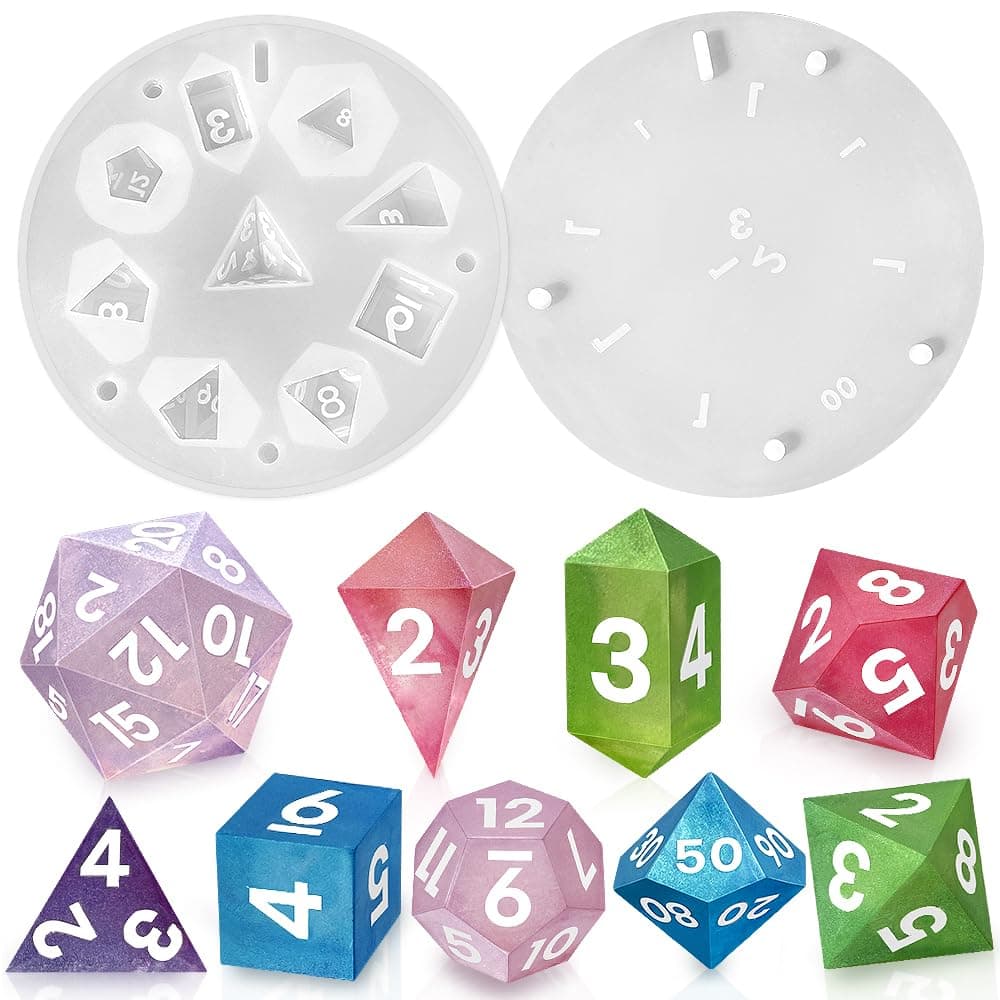 RESINWORLD 9 Piece Dice Mold for Resin Casting