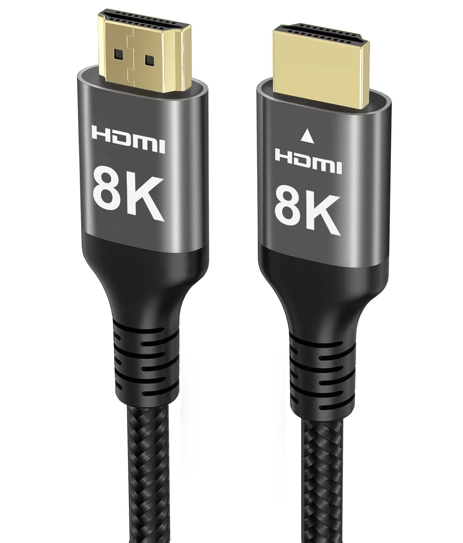 8K HDMI Cable 48Gbps 50 FT, Nylon Braided High Speed HDMI® Cable 4k 120Hz 2k 165Hz 8k 60Hz 12bit eARC ARC Dolby Atmos HDR10+ HDCP2.3 Compatible for Gaming PC TV Soundbar Monitor Mac PS5 Xbox