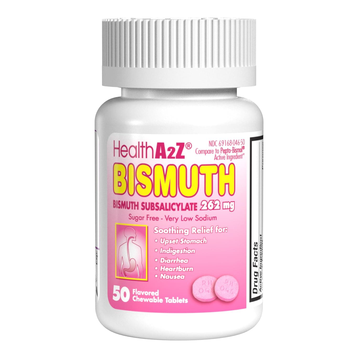 Bismuth | Bismuth Subsalicylate 262mg | Multi-Symptom Relief | (50 Count (Pack of 1))