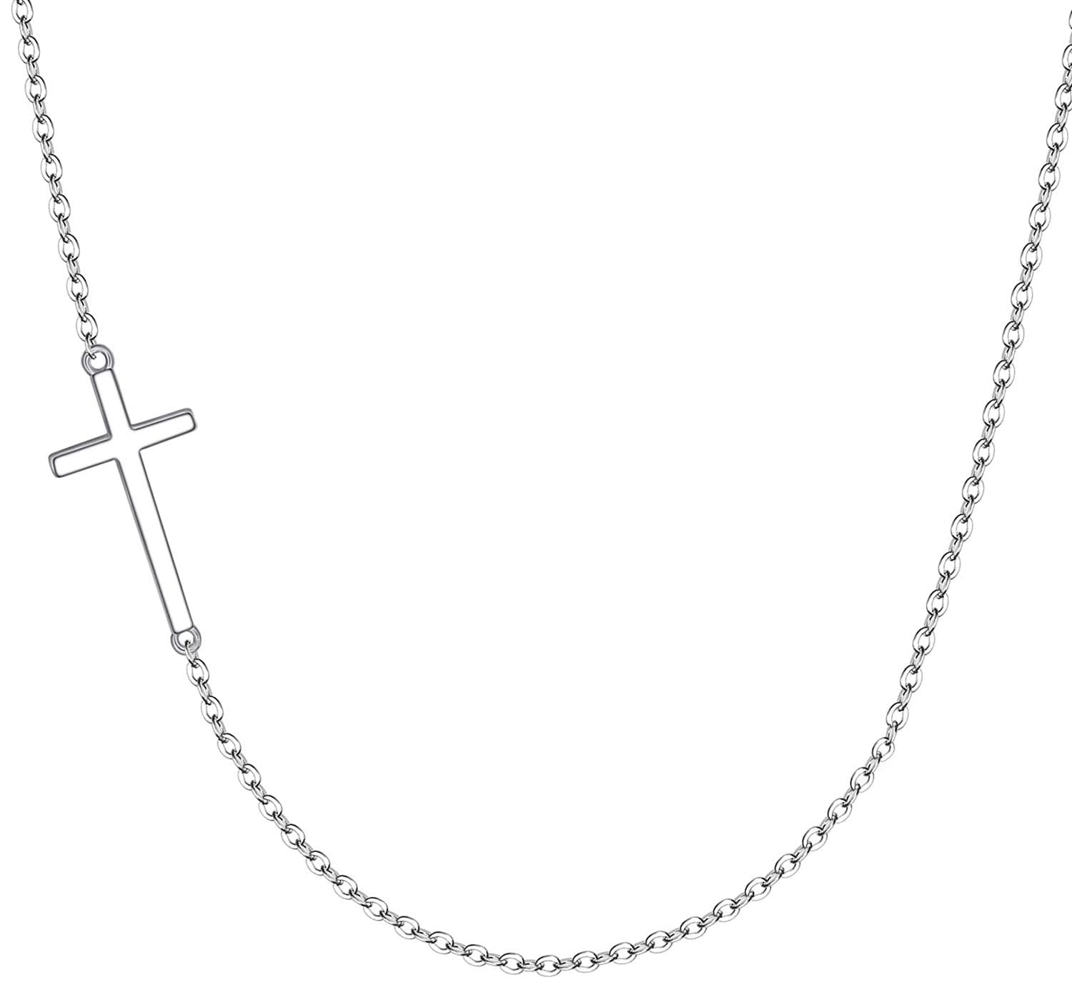 sideway cross necklace for women