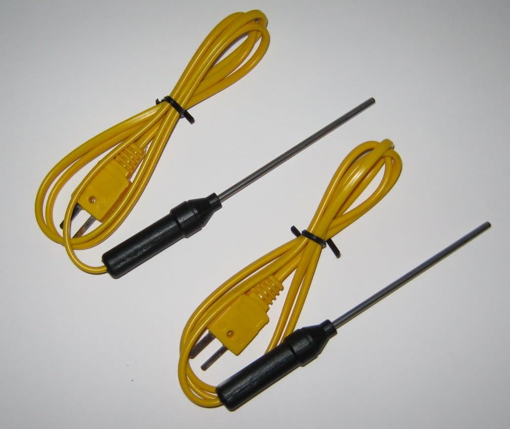 Stainless Steel K-Type Thermocouple Insertion Probe 3" - Set of 2