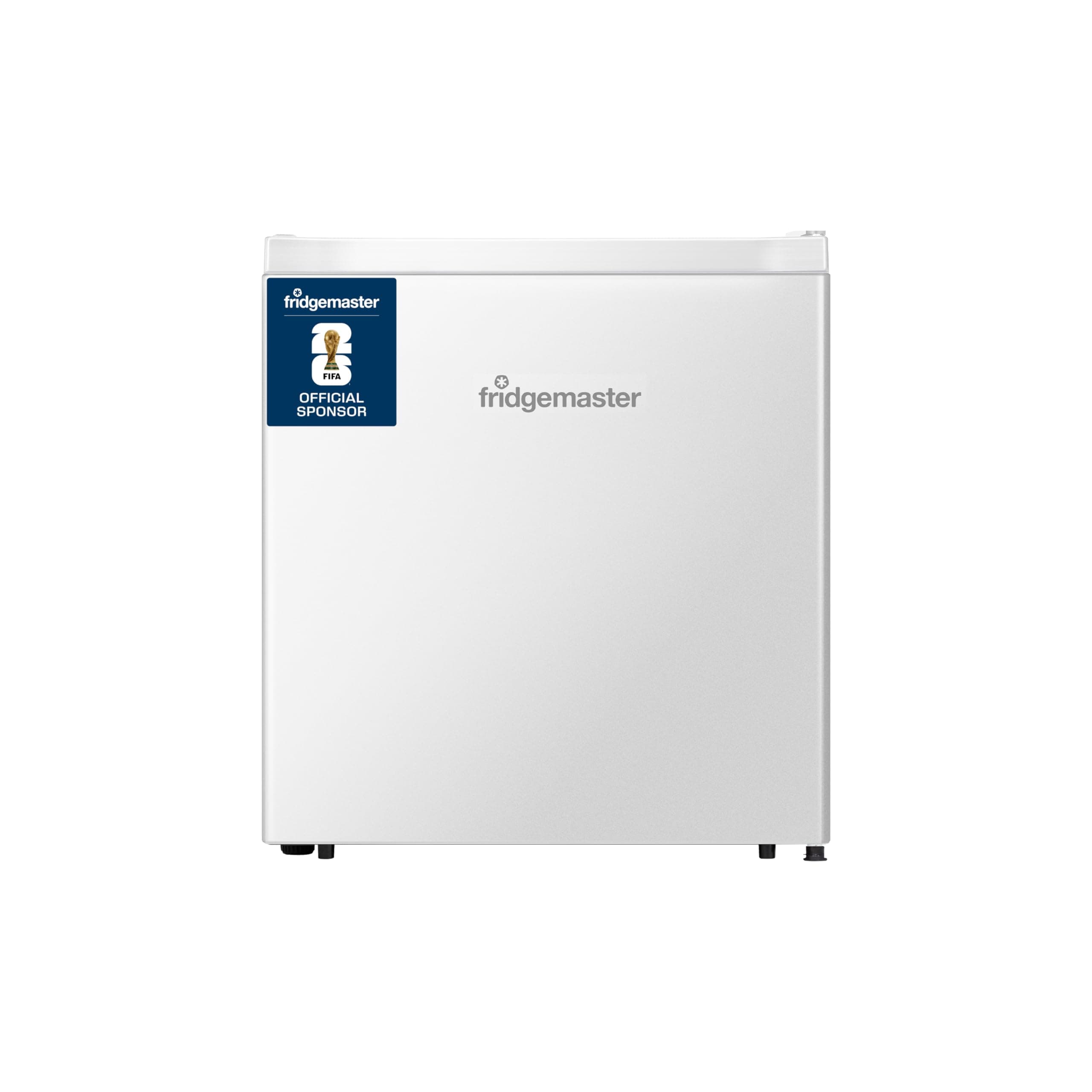 Fridgemaster MUR4545 Small Table Top 45cm Mini Fridge - 45 L - Mechanical Control with Adjustable Thermostat - Reversible Door - 39 dB Low noise - Broad Climate Design - White - E Rated