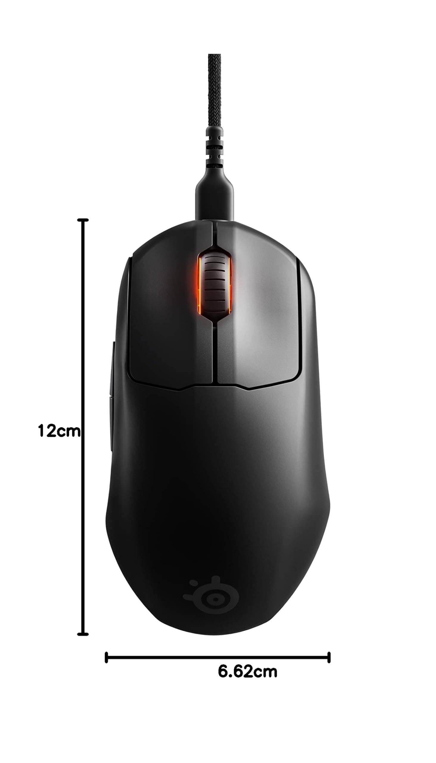 SteelSeries Wired Prime Mini Lightweight Customizable Gaming Mouse with Magnetic-Optical Prestige OM Switch with TrueMove AIR Sensor, Black