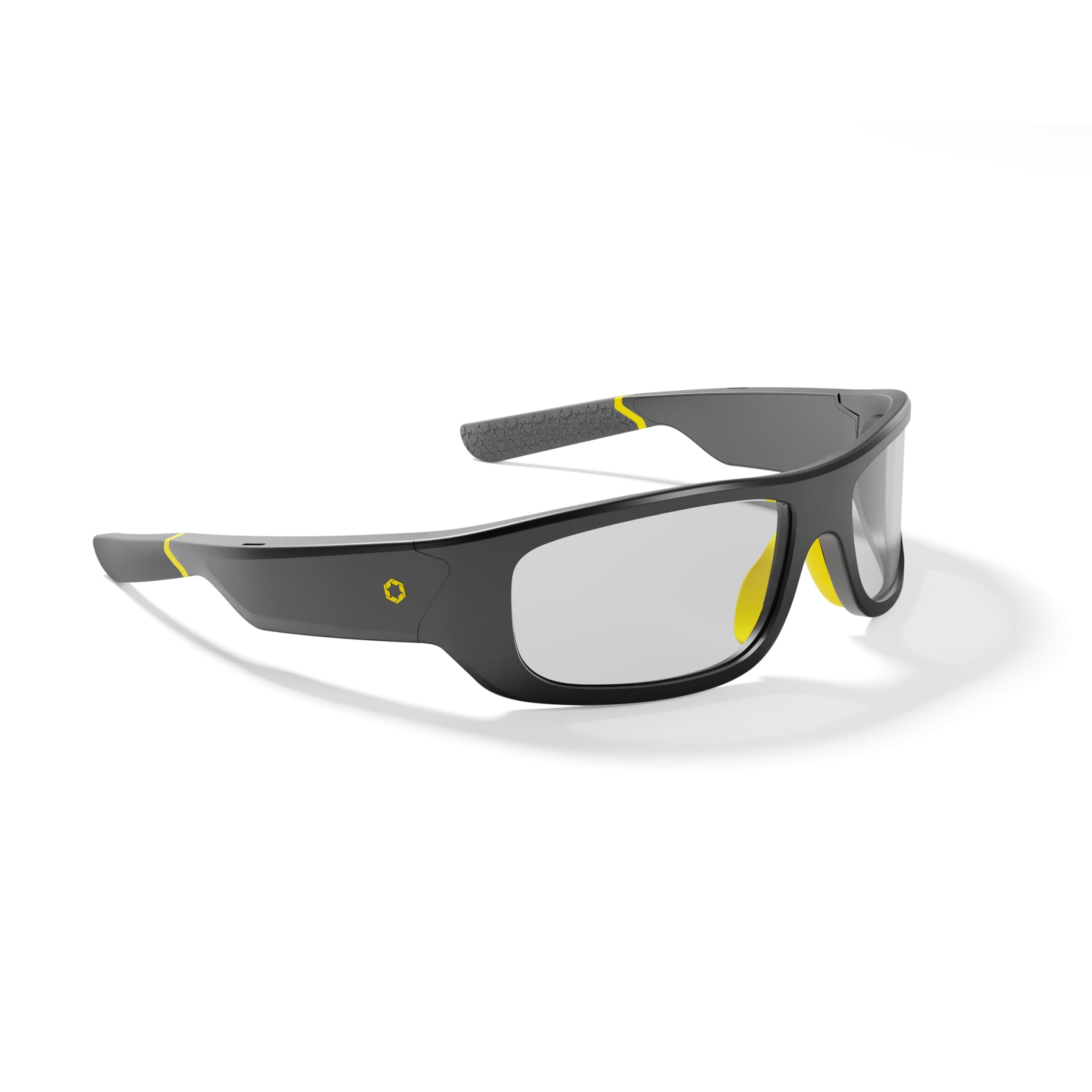 Armor Smart Safety Glasses, TR90 Frame, Light Adaptive Lenses, Open Ear Speakers & Microphone - ANSI Z87.1