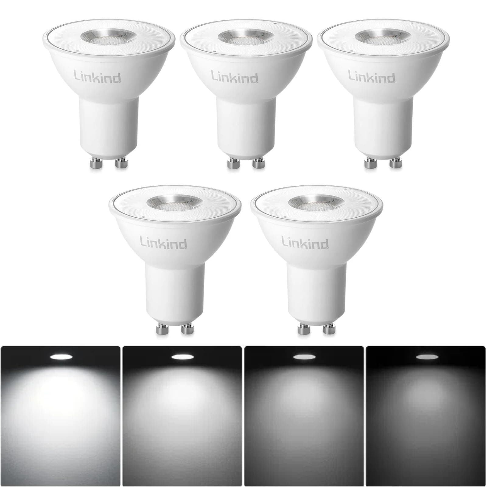 5.7W Dimmable GU10 LED Bulbs 5000K Warm White
