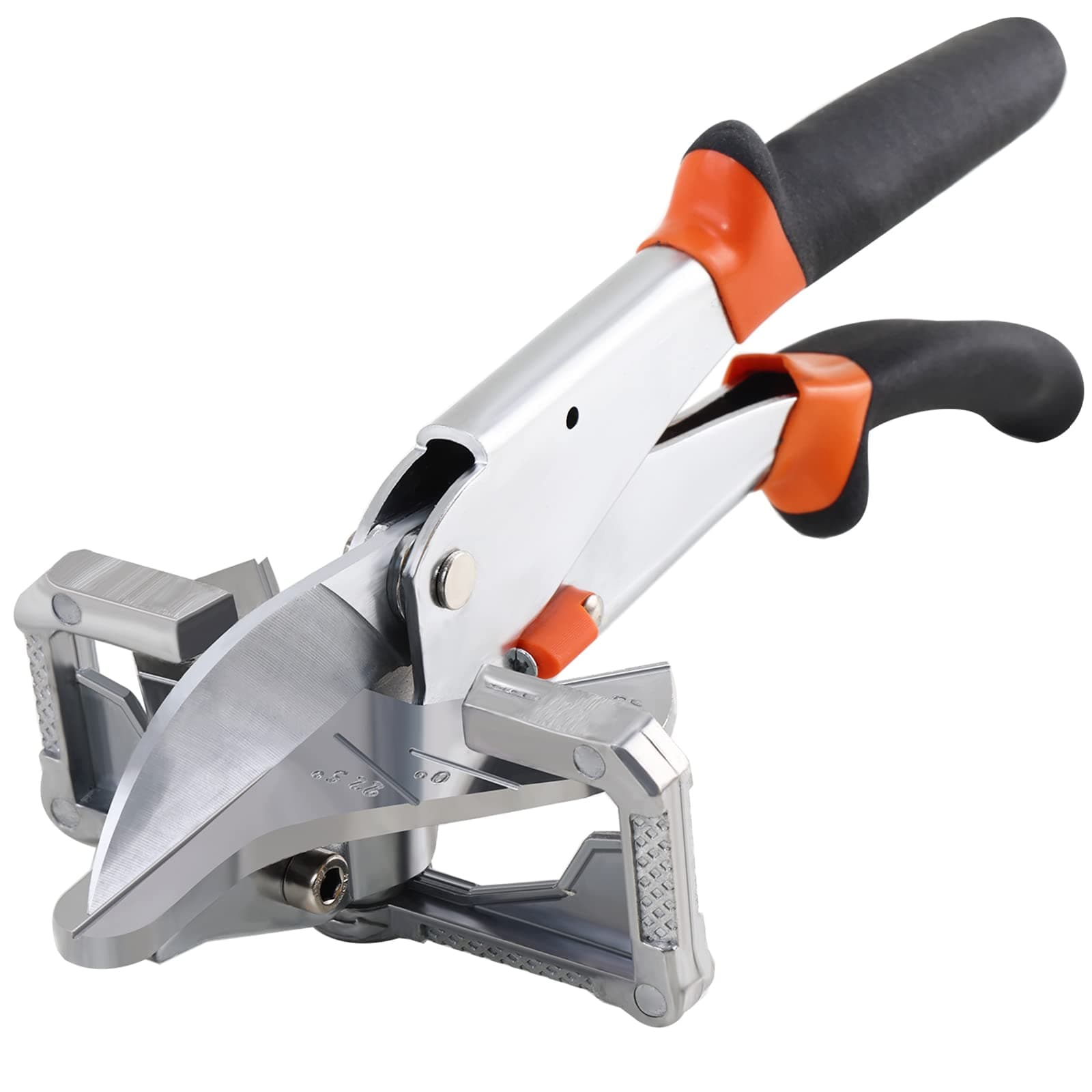 X-Large Sharp Multi-Angle Miter Shear Cutter with 0 to 135 Degrees, Adjustable Angular Cutting Scissors for PVC Cord Cover, Baseboard Molding, Quarter Round Trim, Tile Edge