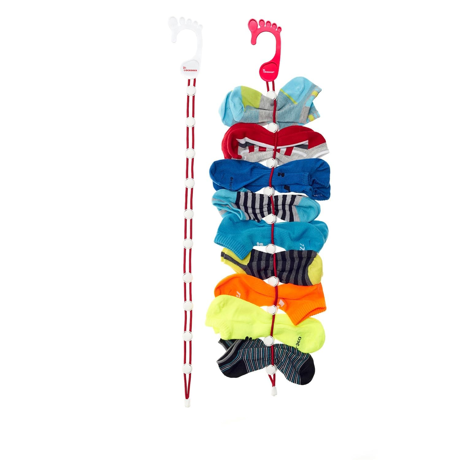 Sock Laundry Solution for Washing Drying & Storing Socks in Pairs, Clip & Hold Socks in Washer Dryer & Closet 2-Pack