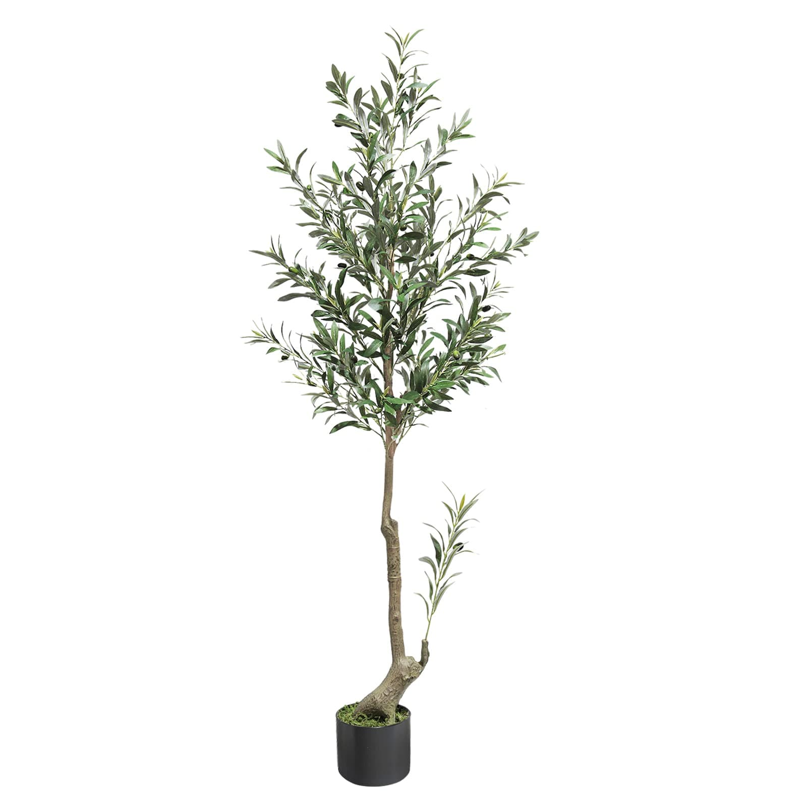 Melli Welli Olive Trees Artificial Indoor 5FT Artificial Tree Faux Olive Tree Tall Faux Tree Indoor Artificial Olive Tree Indoor Outdoor Home Decor Living Room Office Housewarming 1pc