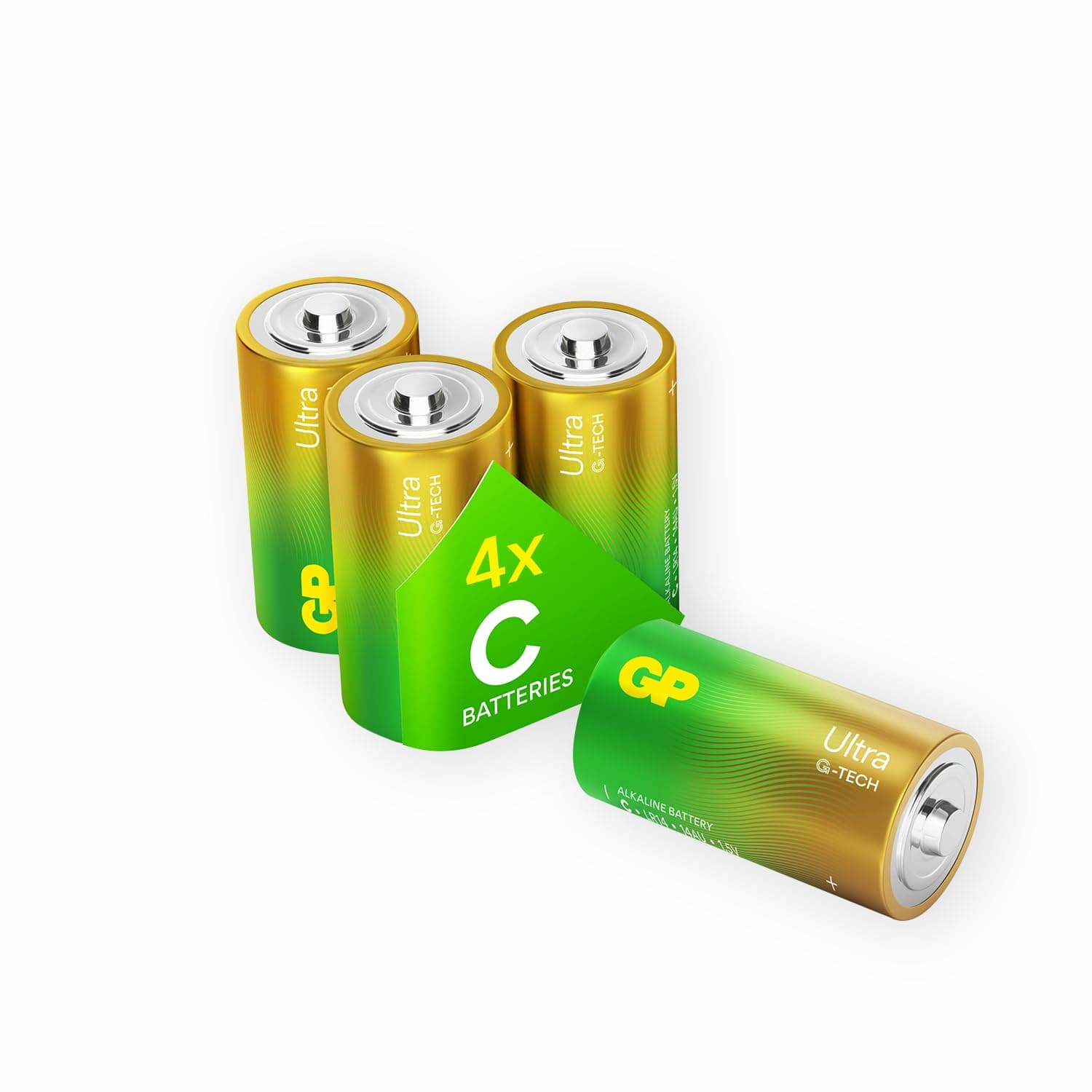 C batteries 4 pack 1.5v batteries C Battery size - C Cell battery Pack of 4 also known as 14AU or LR14