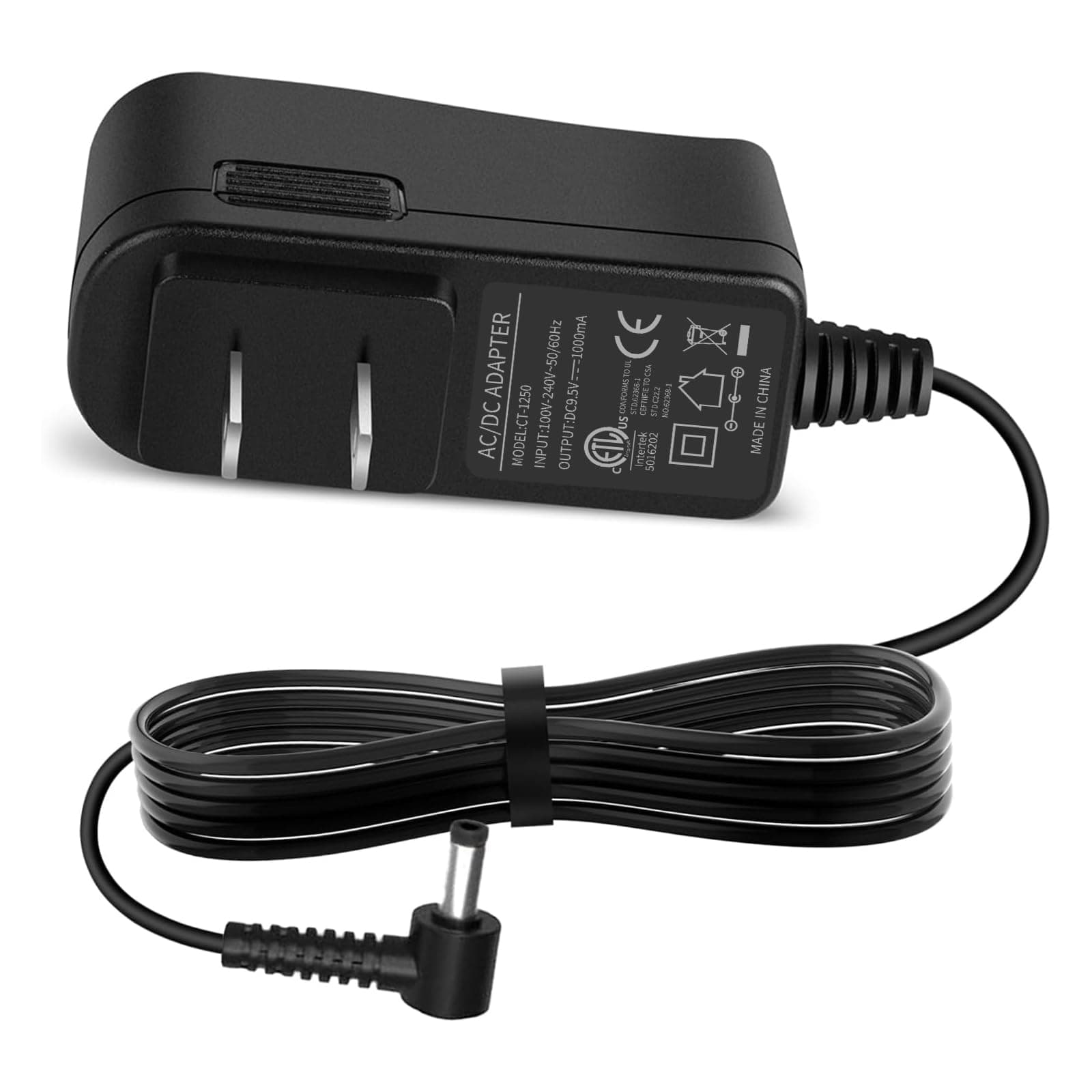 9.5V Power Adapter for Casio Piano Keyboard SA76 SA77 SA46 CTK-2080 CTK-2550 CTK-3200 Piano Keyboard Replacement for Casio ADE95100LU Power Cord Adapter