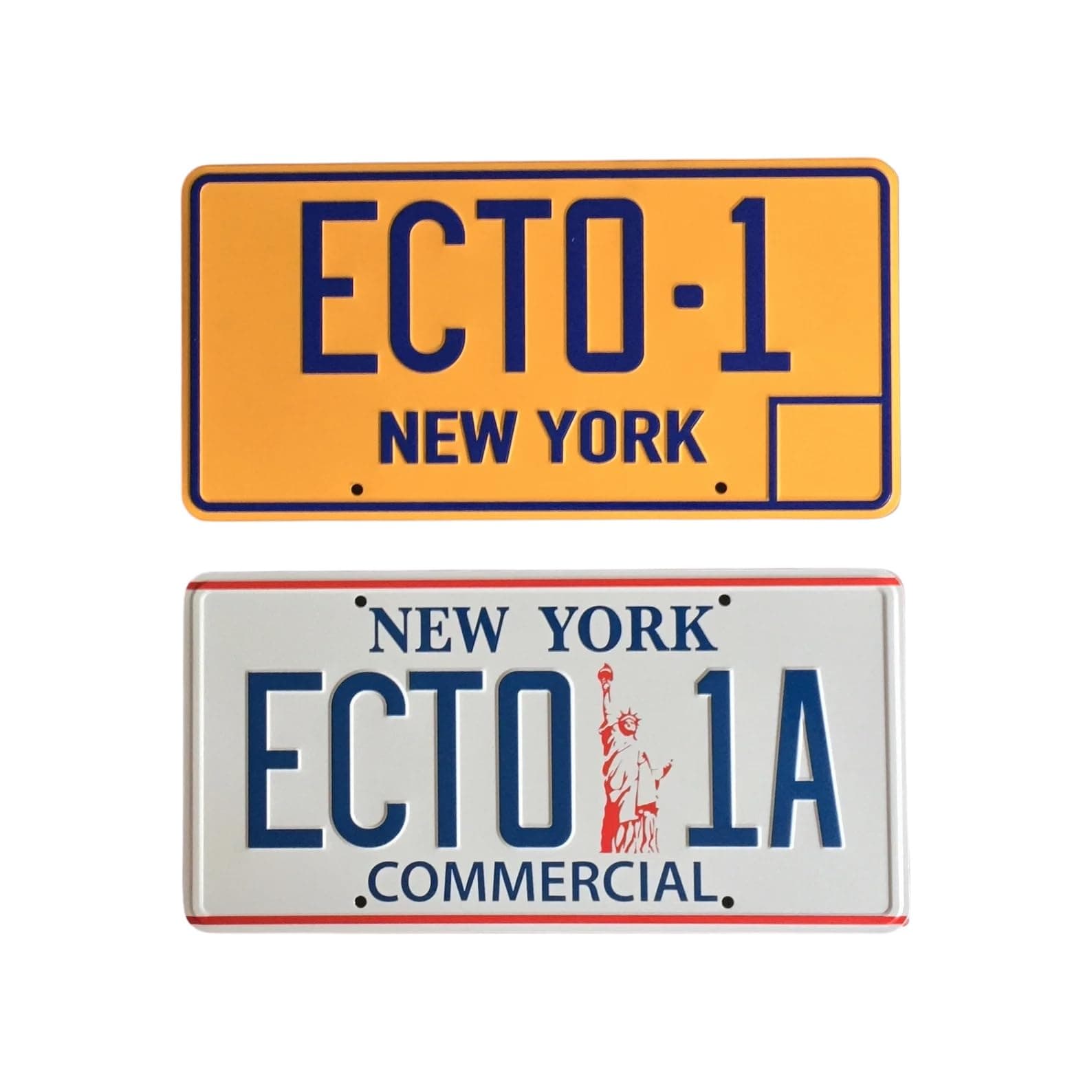 Ghostbusters ECTO 1 and ECTO-1A New York Prop License Plate 2 Pack (300mm x 150mm)