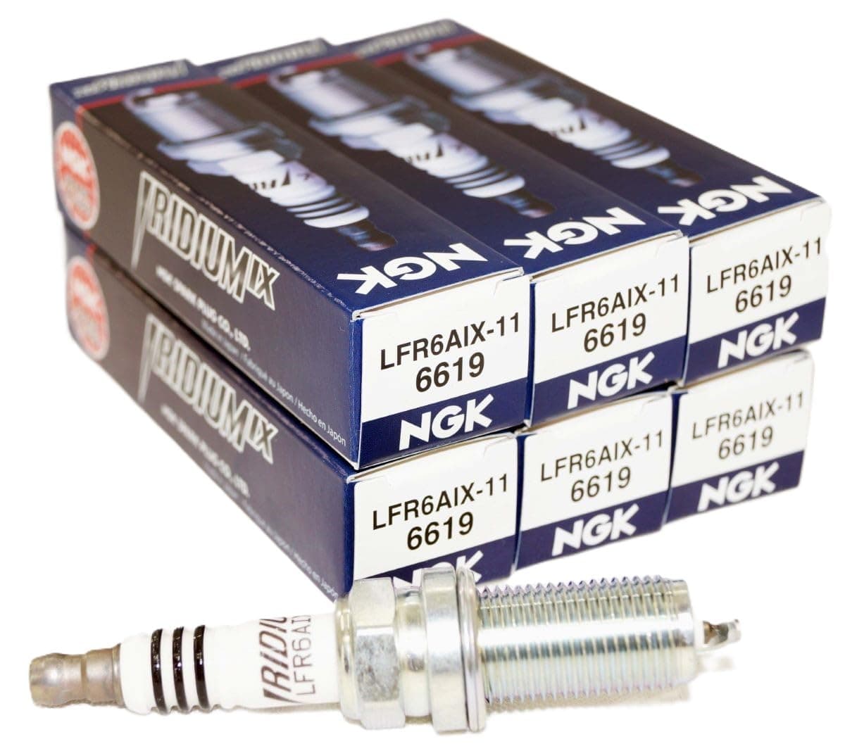 6619 Iridium Spark Plugs LFR6AIX-11-6 Pack