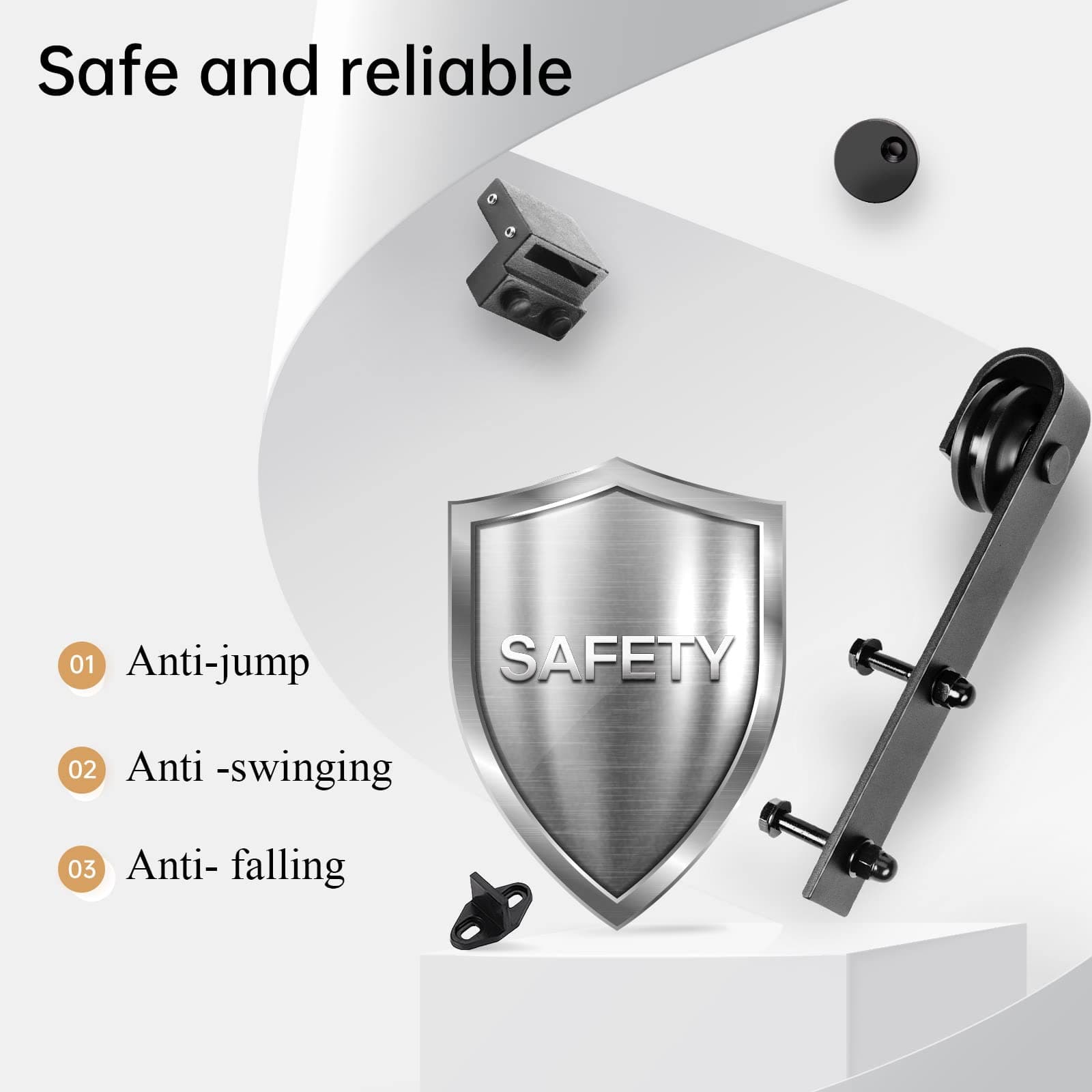 10ft Classic Rustic Sliding Barn Door Hardware for Wide Opening and Two Openings(10ft Single Door Kit)