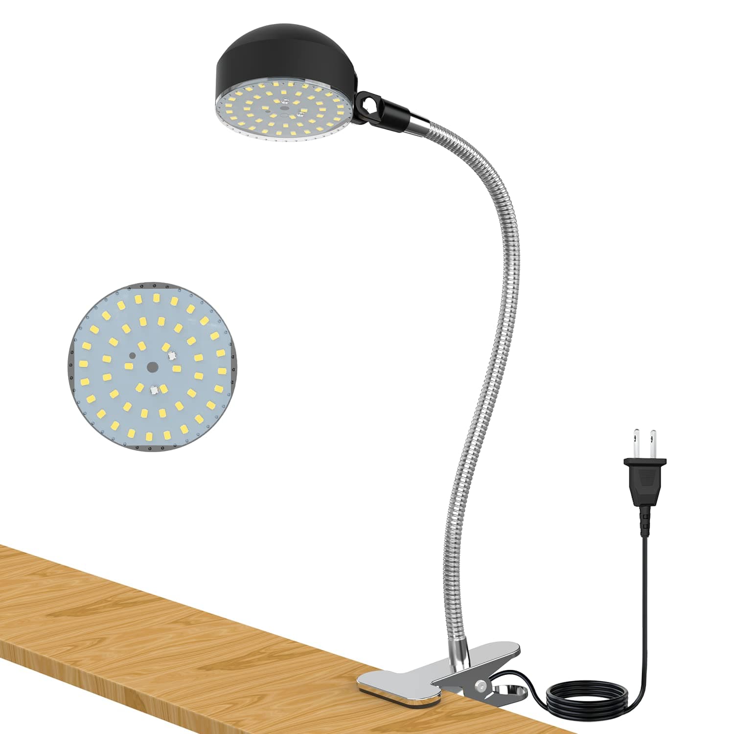 Led Machine Light,12W Clip Clamp Light, IP65 Water Proof Flexible Gooseneck Lamp 1200 Lumens for Lathe Milling, Drill Press, Industrial Lighting…