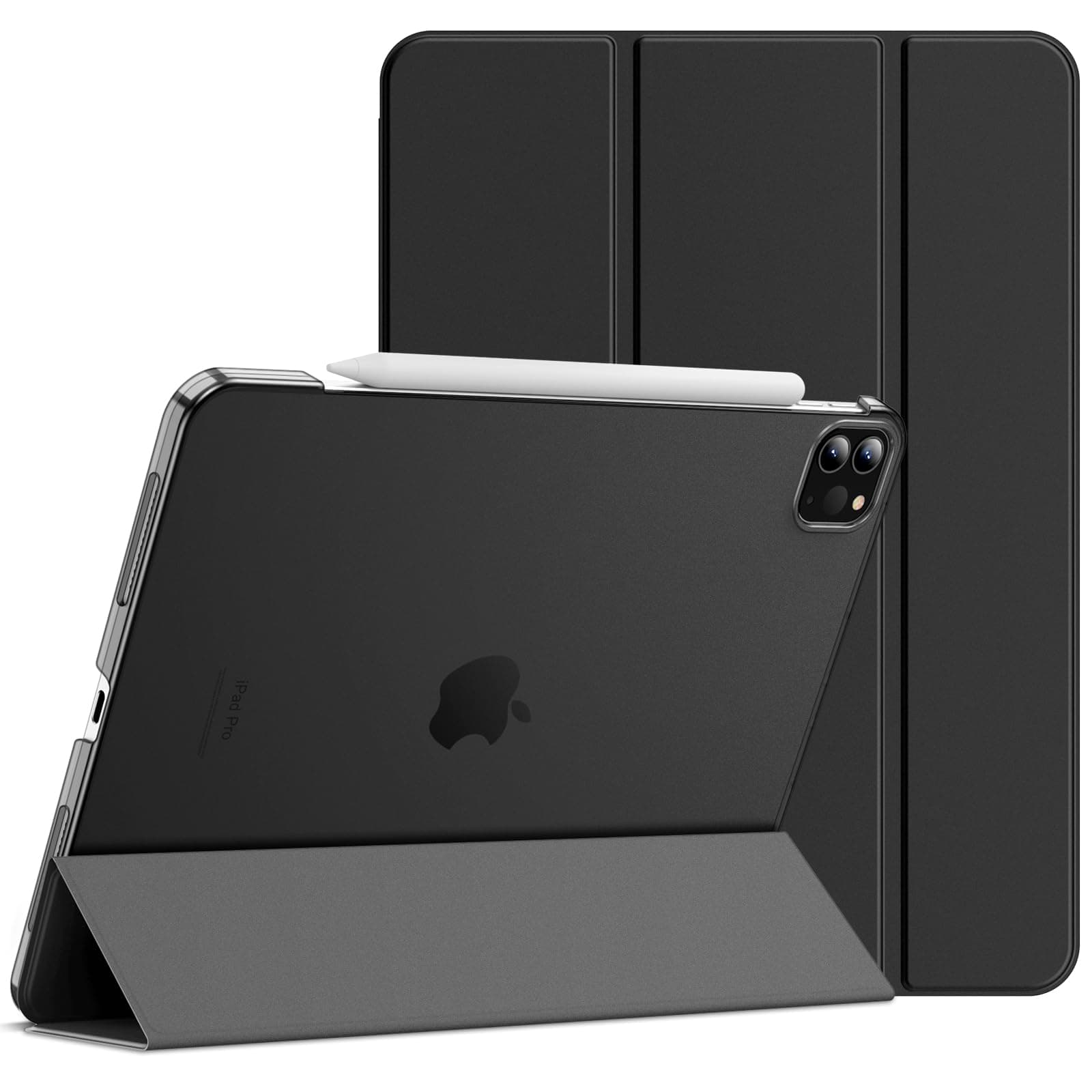 JETech Case ONLY for iPad Pro 11-Inch, 2022/2021/2020/2018 Model, Compatible with Pencil, Cover Auto Wake/Sleep (Black)