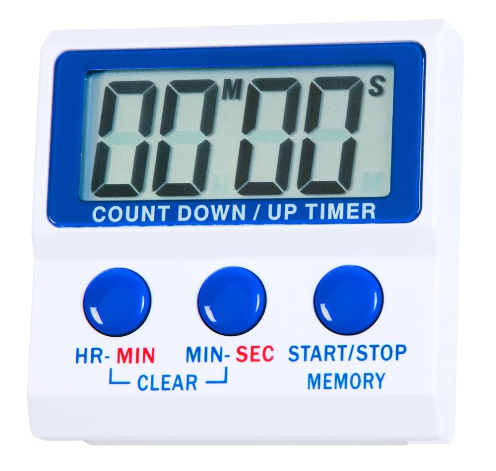 Countdown/Up Timer - Countdown Timer for Cooking or Baking - Max and Min Function. Loud Alarm. Magnetic Pad and Stand. AAA Batteries.