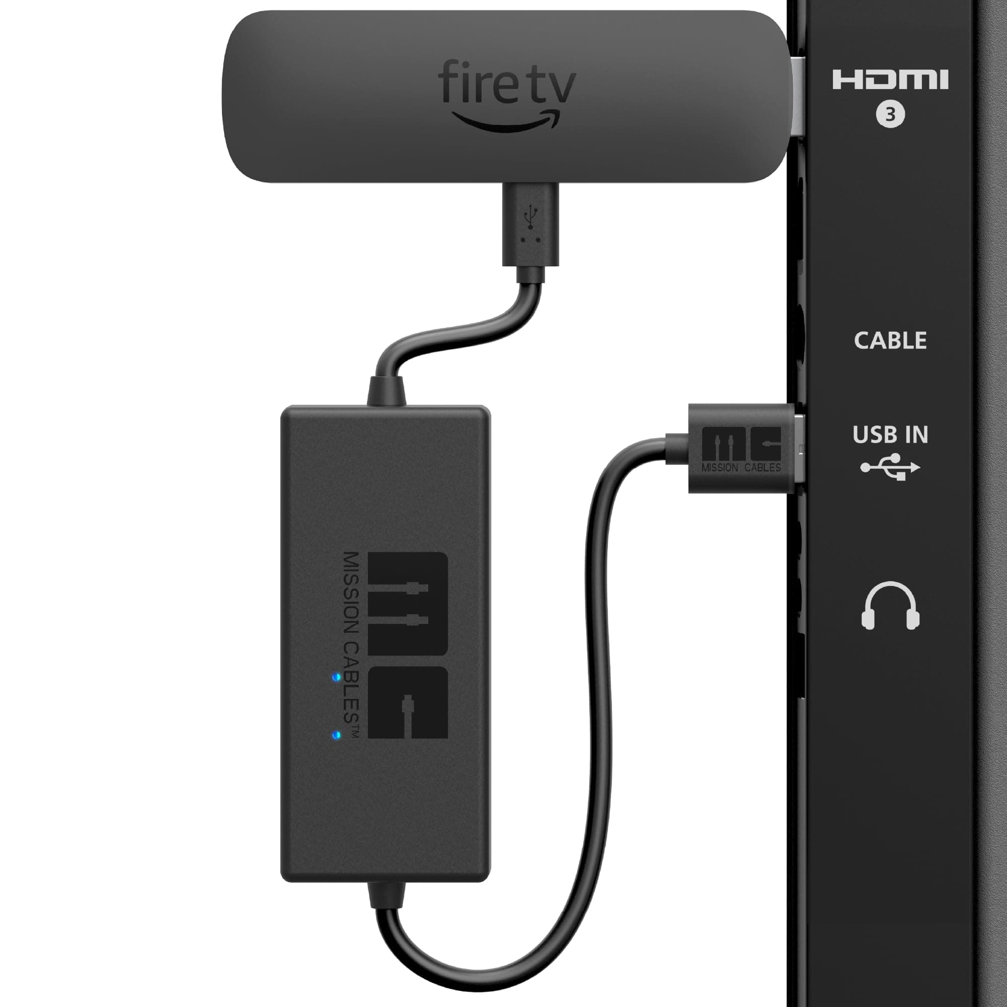 USB Power for Amazon Fire TV 4K (Eliminates the Need for AC Adapter)