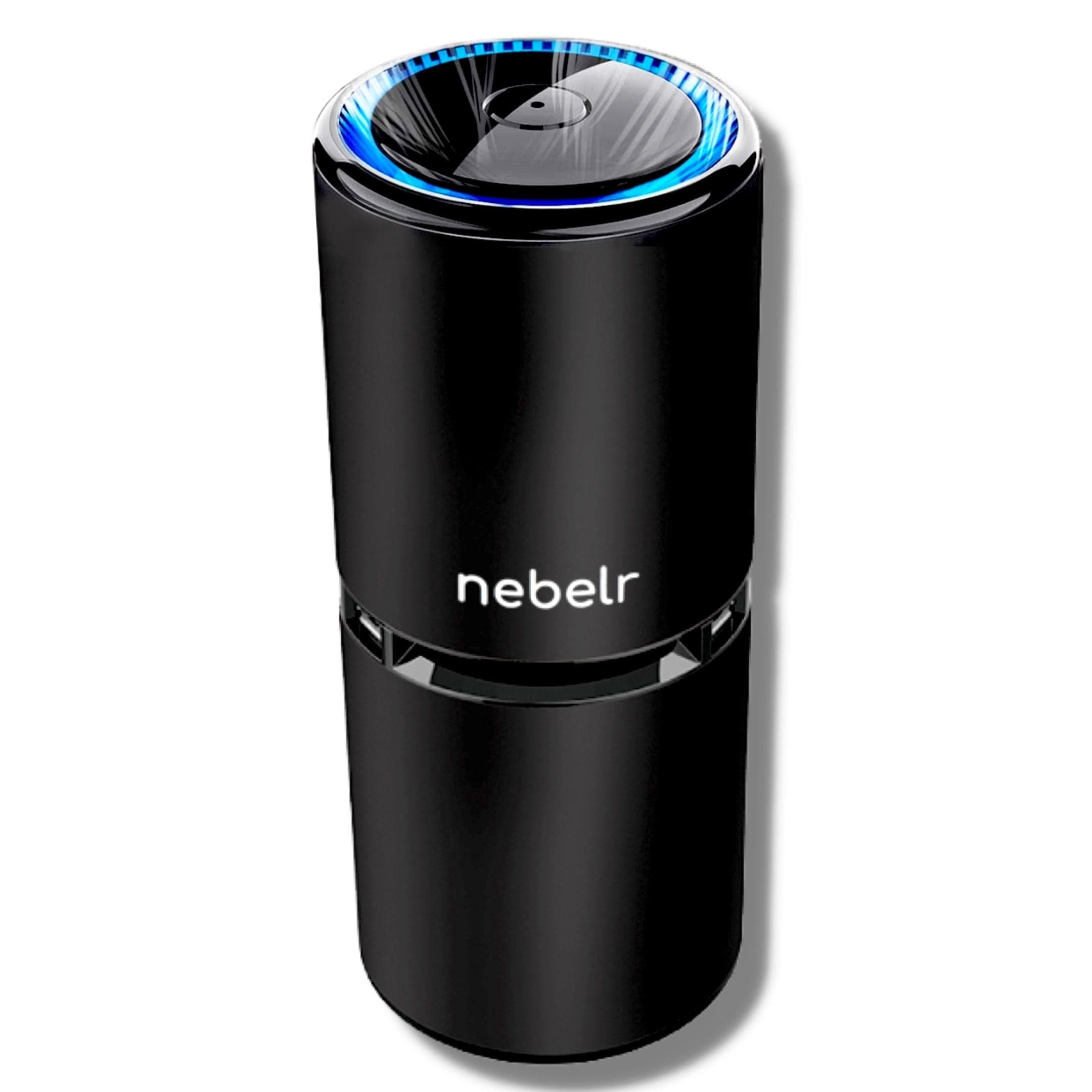 Nebelr IonDrive 205 Car Air Purifier Ionizer (NCAP-4) – Designed in Japan by Kyoto Machines, 10 Million Negative Ions, Removes PM2.5, Smoke, Odor, Dust, Portable USB Air Cleaner for Car, Home & Office