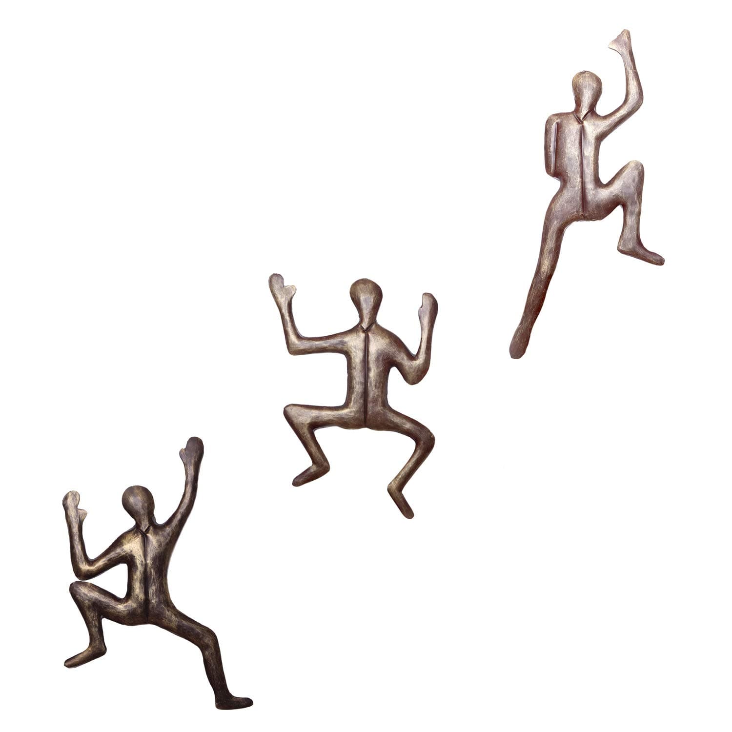 3 Wall Sculptures Climber Climbing Man wall climber wall decor mountain climber home decor gift interior design contemporary artwork illusion