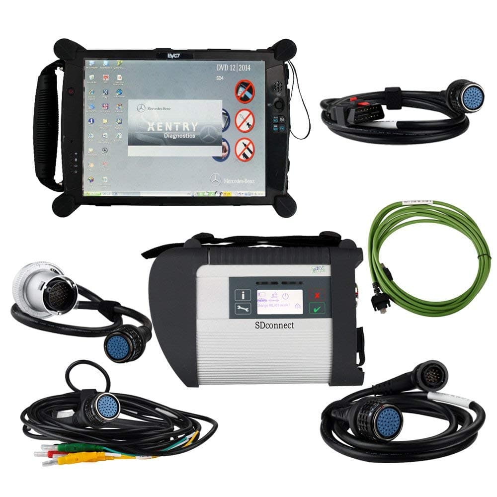 Bestcartool MB SD Connect Compact 4 Star Diagnosis Tool With WiFi Latest Version 2016.05 Plus EVG7 Diagnostic Controller Tablet PC