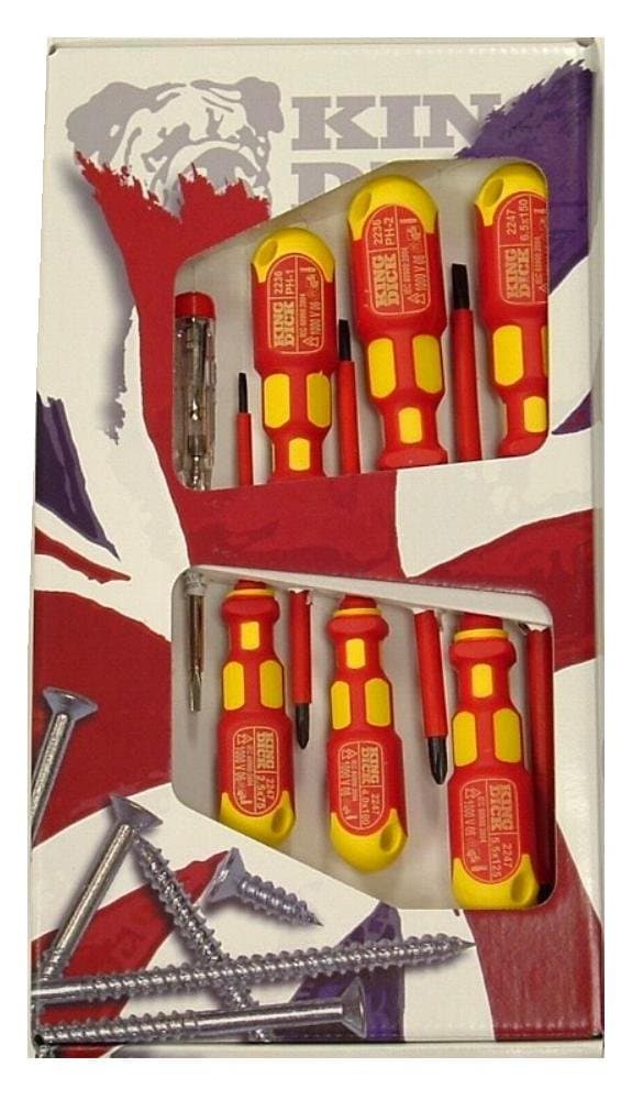 King Dick Super 2000 7 Piece VDE 1000v Screwdriver Set 25604