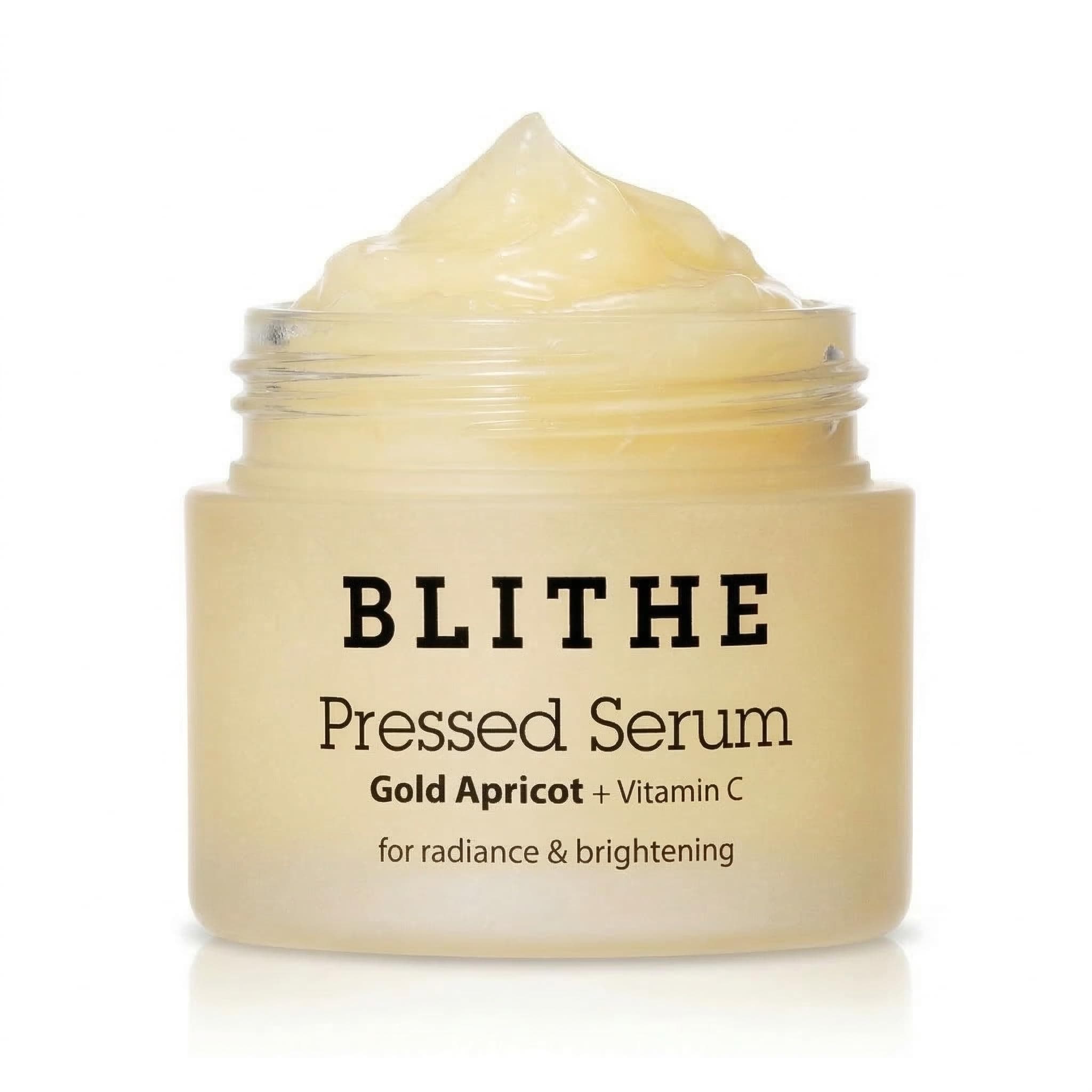 BLITHE Pressed Serum Gold Apricot - Moisturising Serum with Apricot Extract and Niacinamide for Dry Skin and Radiant Skin with Bouncy Texture, Korean Skin Care (27 ml)