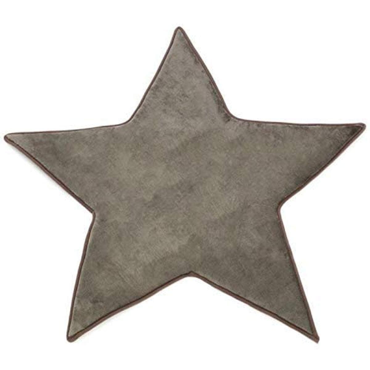 Monbeautapis Star-shaped Rug Non-slip Extra Soft Polyester Flannel 90 x 90 cm, polyester, taupe, 90x90 cm
