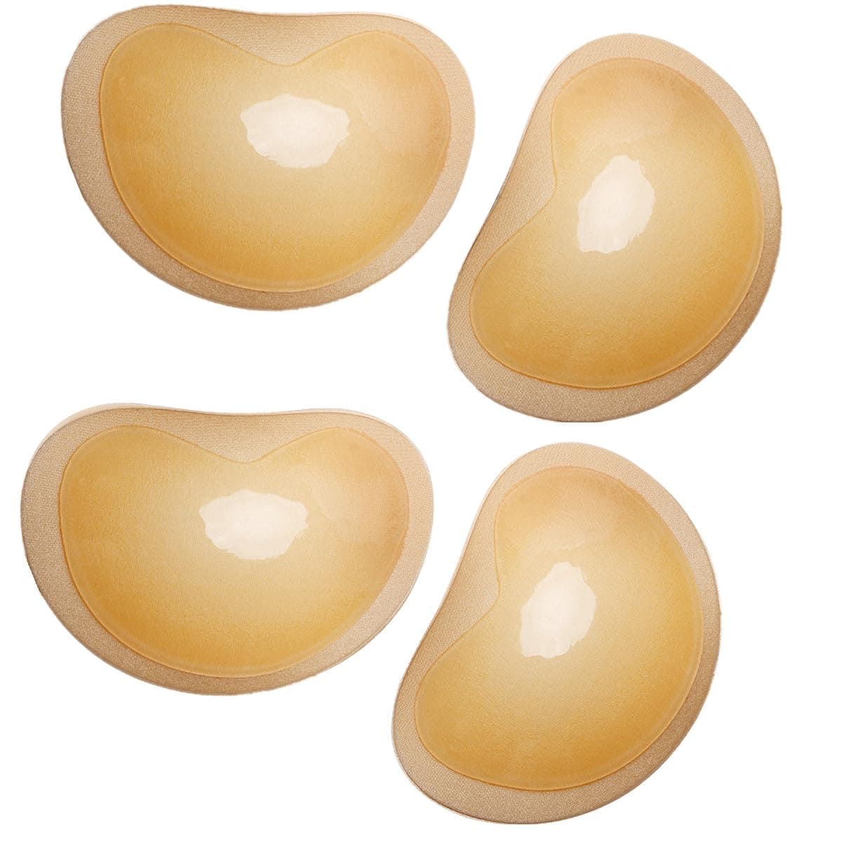 Double-Sided Sticky Bra Inserts - Self Adhesive Boob Pads Waterproof Silicone Push Up Pad