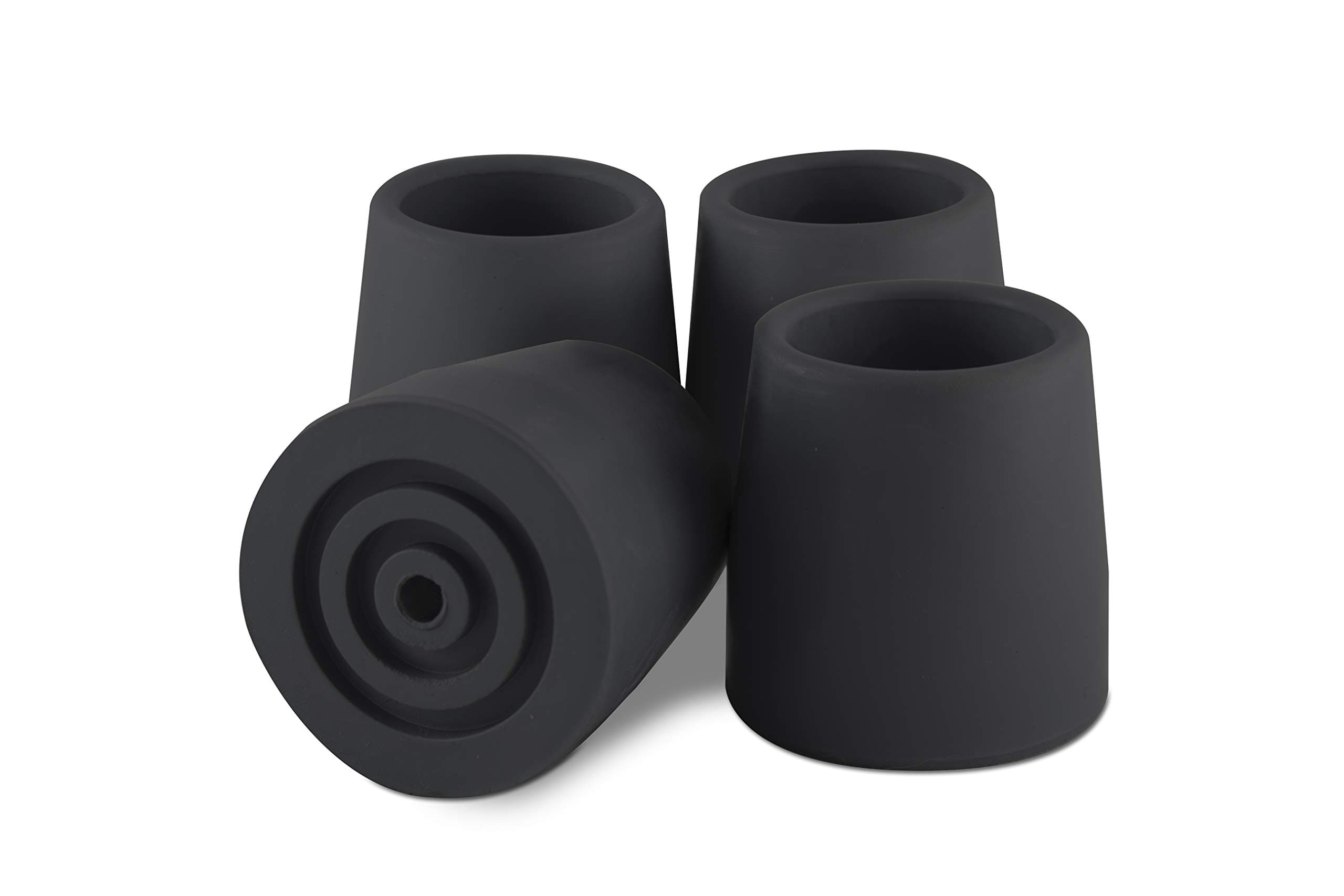 Essential Medical Supply T40118bl Walker/Commode Tips, Black, 1 1/8 Inch, 4 Count by Essential Medical Supply